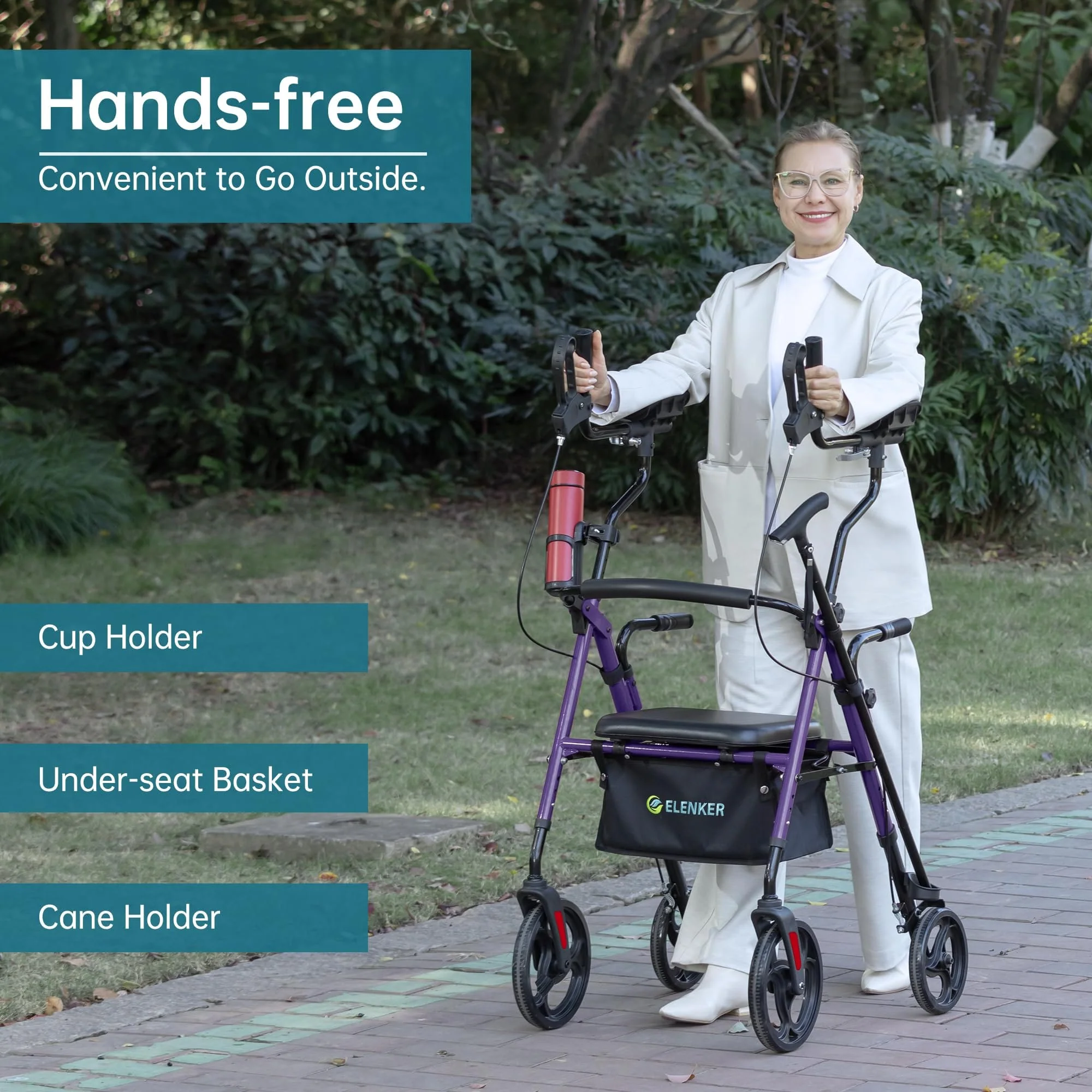 YF-9008C Dual-Brake Upright Walker 8