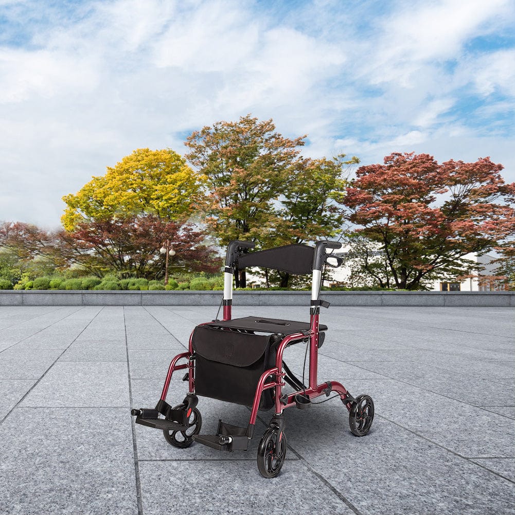 HFK-9213 2-in-1 Ergonomic Handgrip Rollator Walker 10