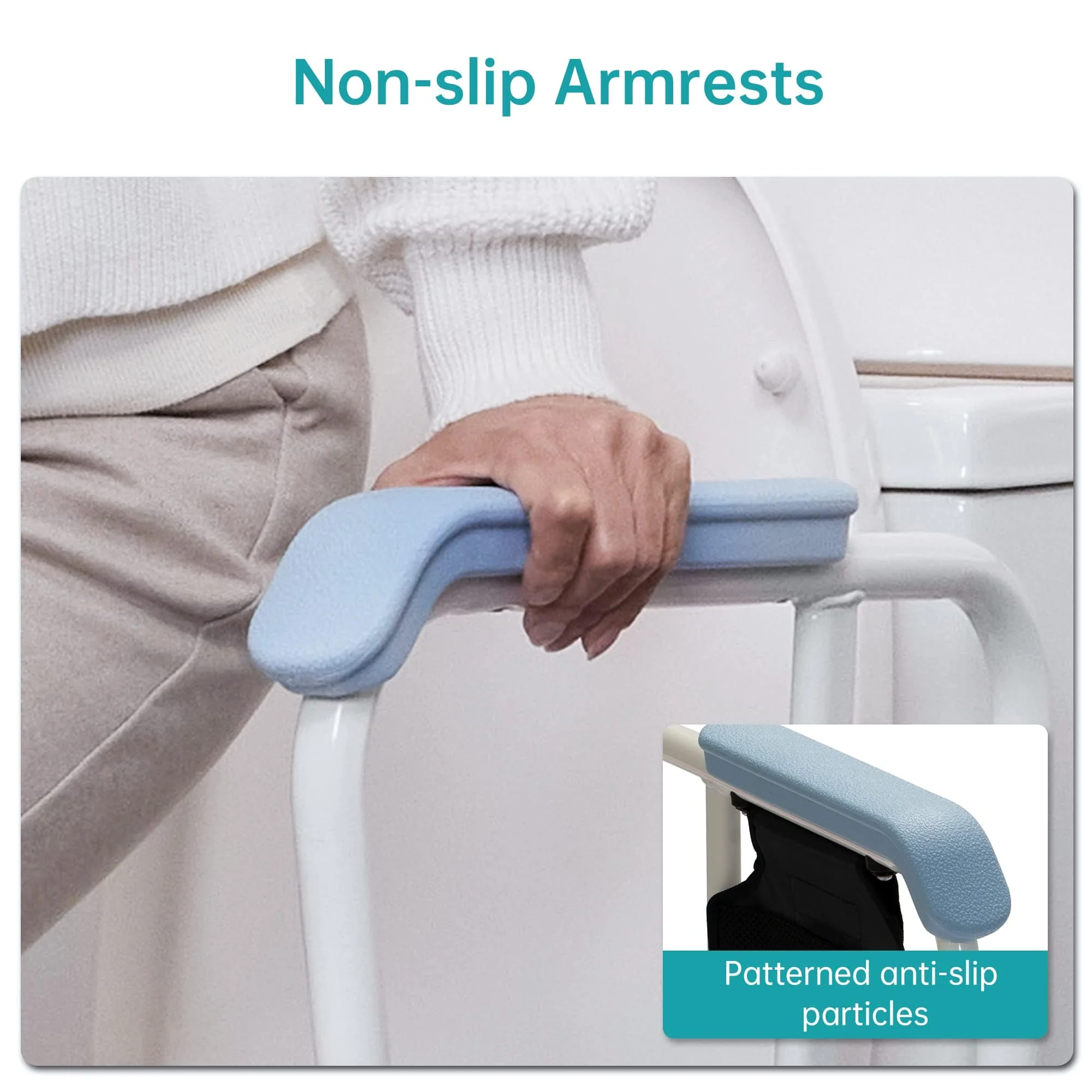 QC-F45 Height-Adjustable Toilet Safety Non-Slip Rails