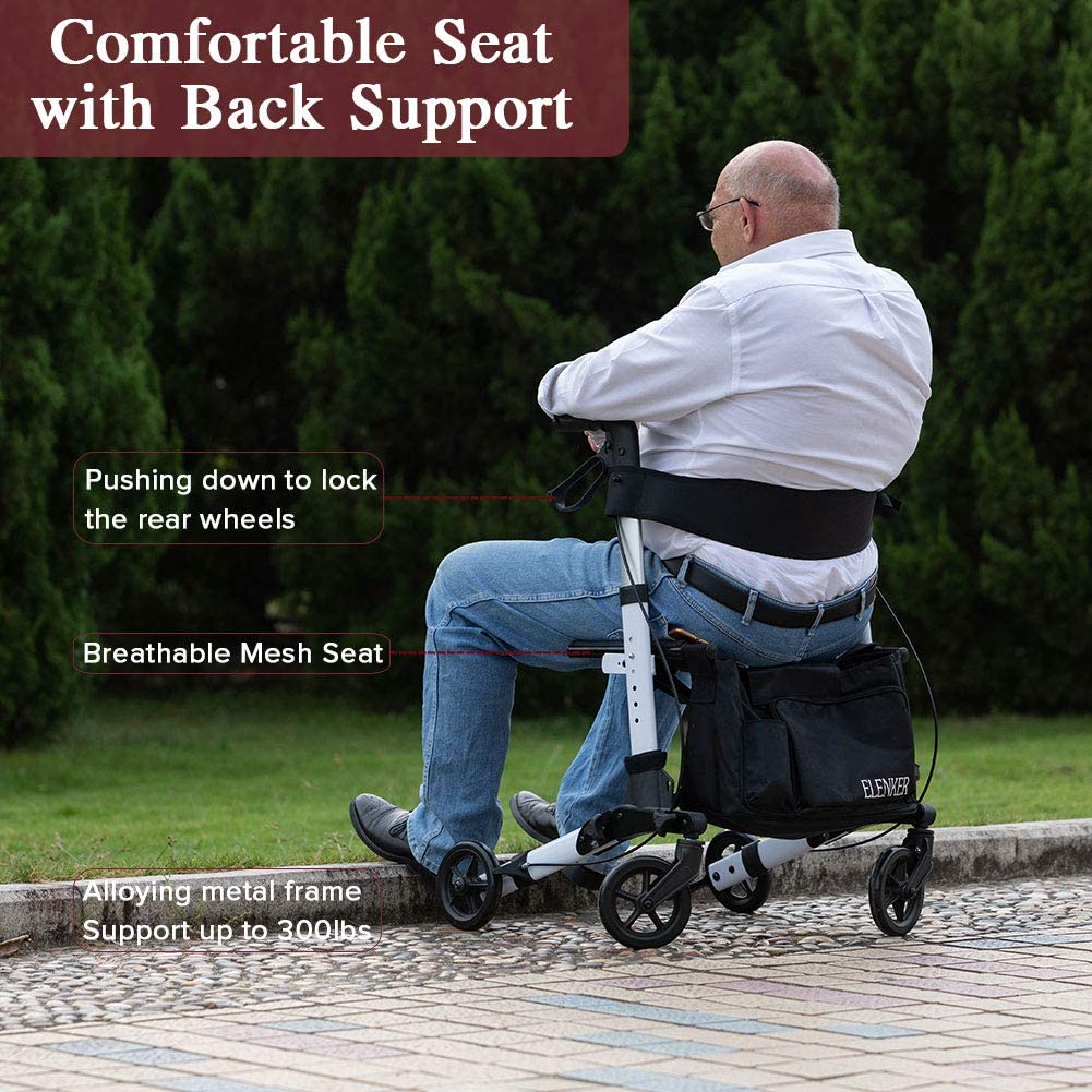 HFK-9202D Dual-Brake Compact Foldable Rollator Walker 6