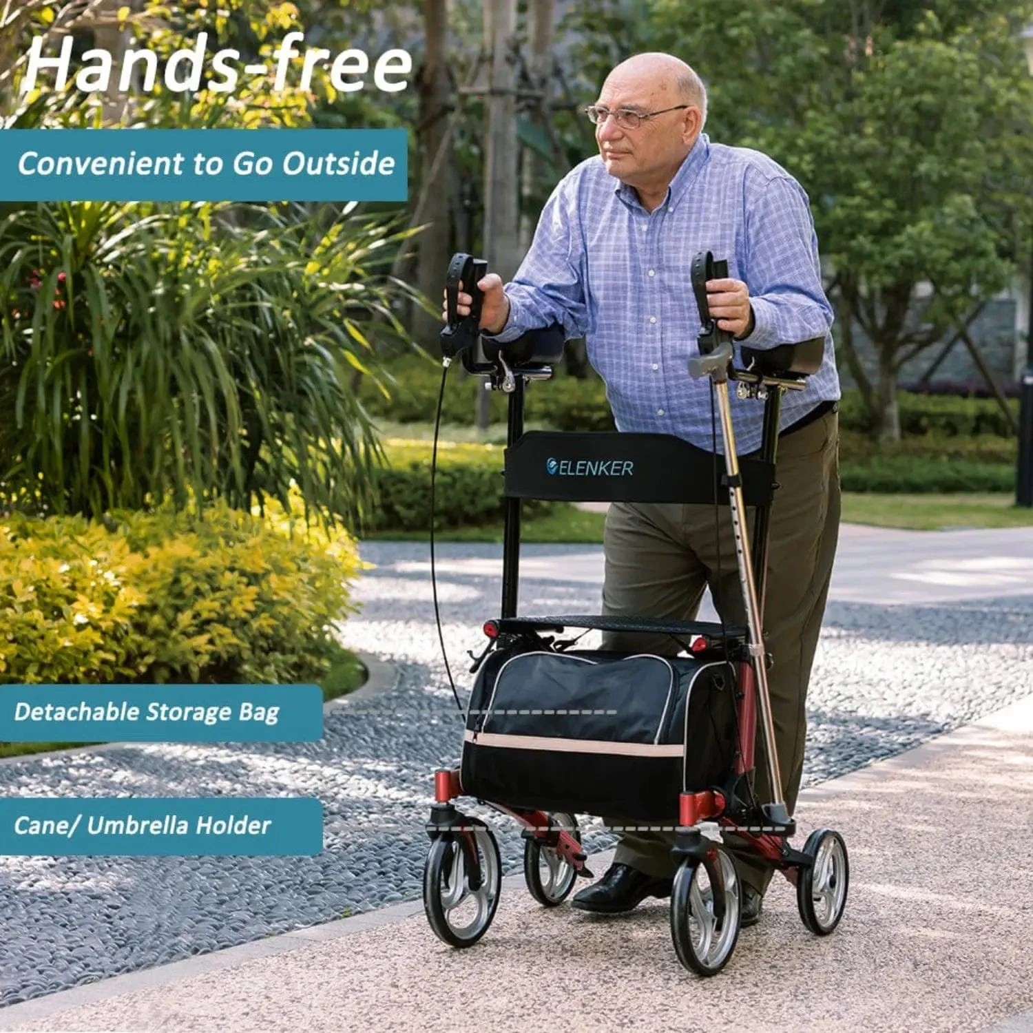 HFK-9223 Dual-Brake Upright Walker 8