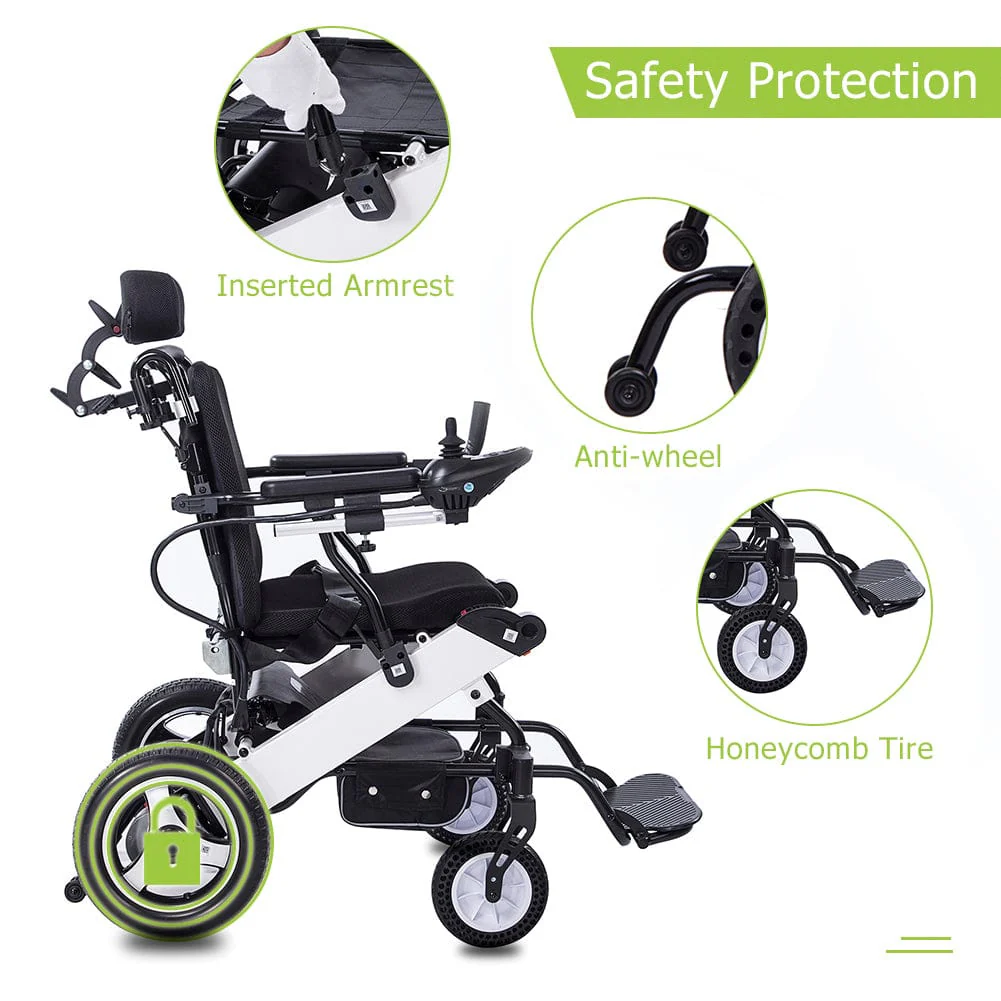 DY01105 Quick Folding Ergonomic Headrest Electric Wheelchair