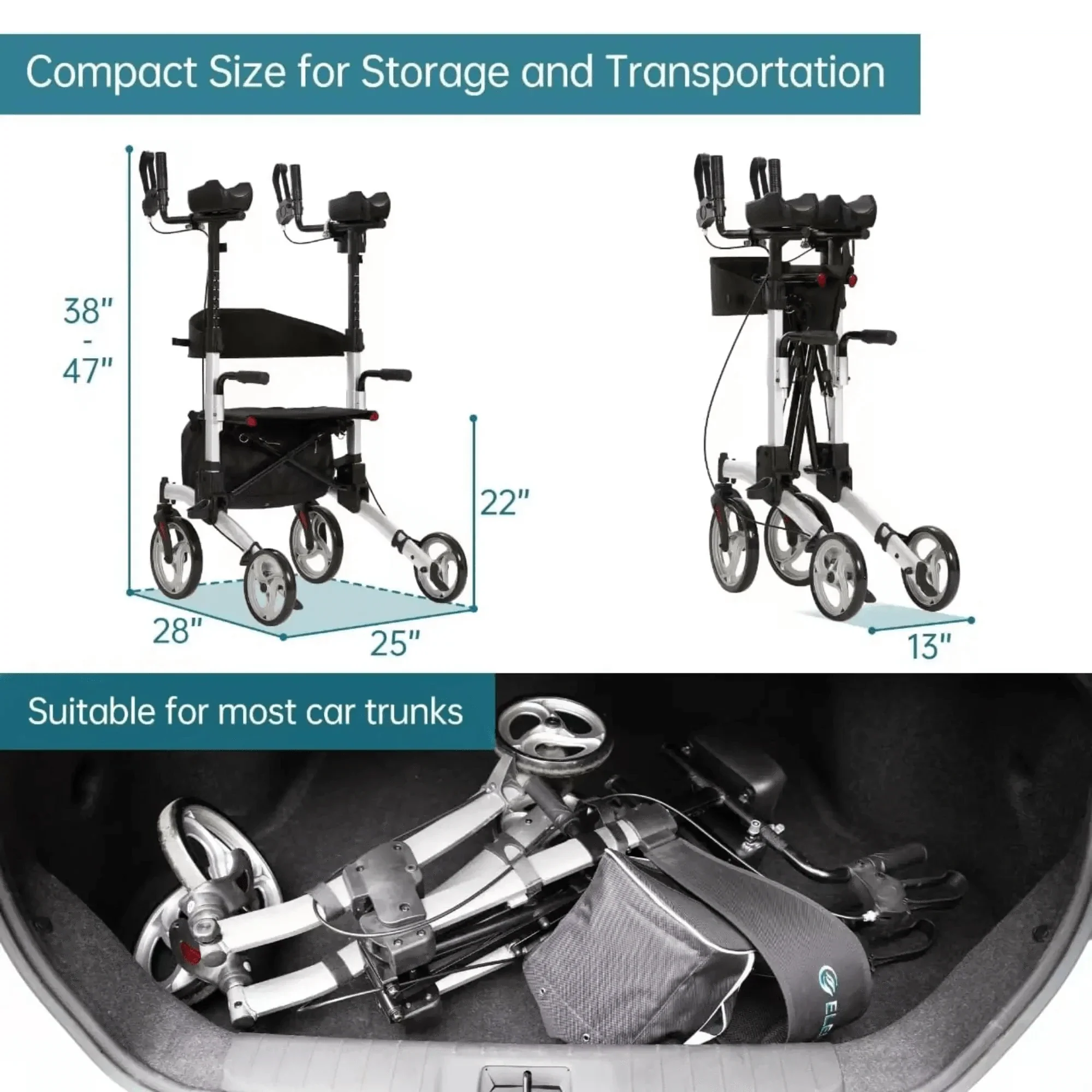 HFK-9240 Dual-Brake Upright walker 8