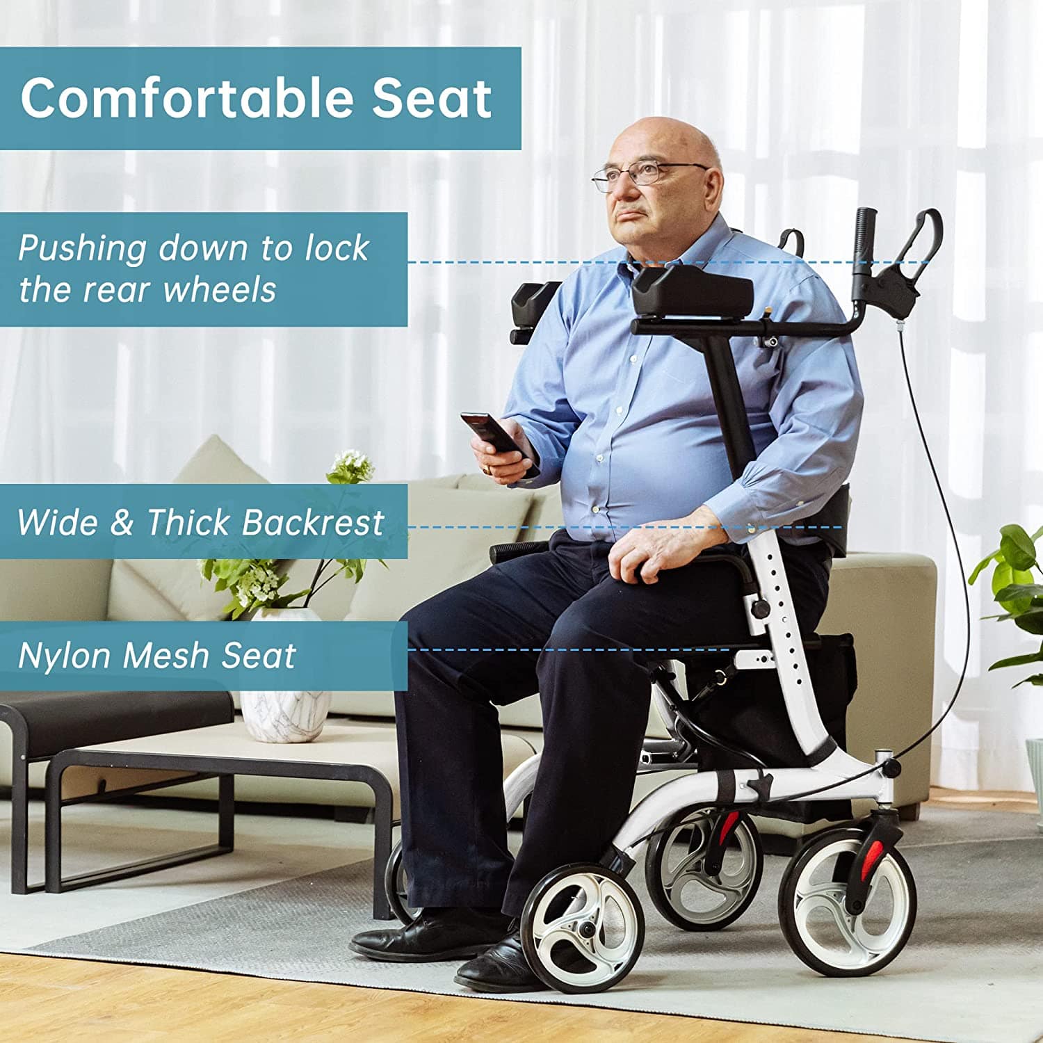 HFK-9210KDB-3 Dual-Brake Lightweight Upright Walker 8