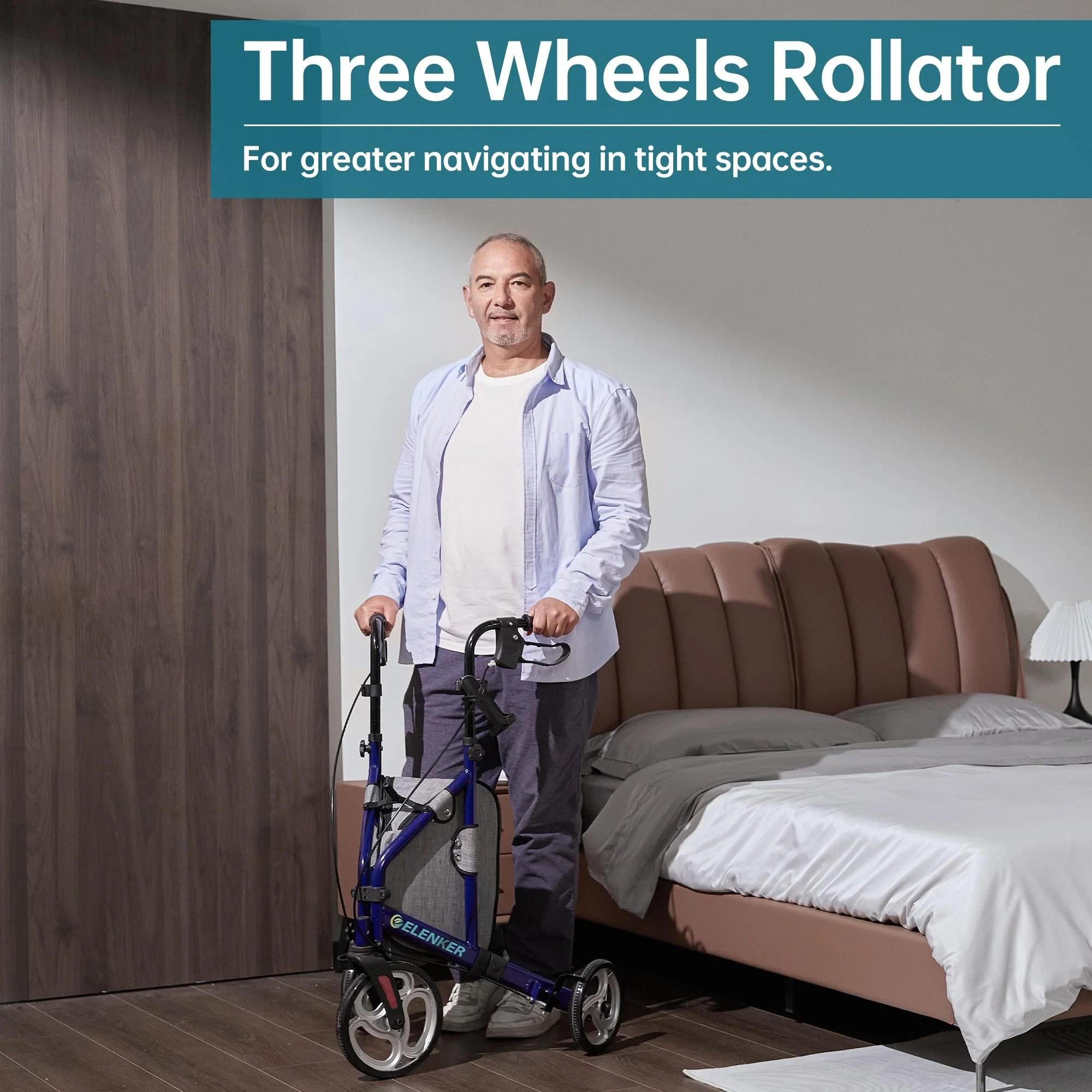 YF-9006 Portable Heavy Duty Rollator Walker 8