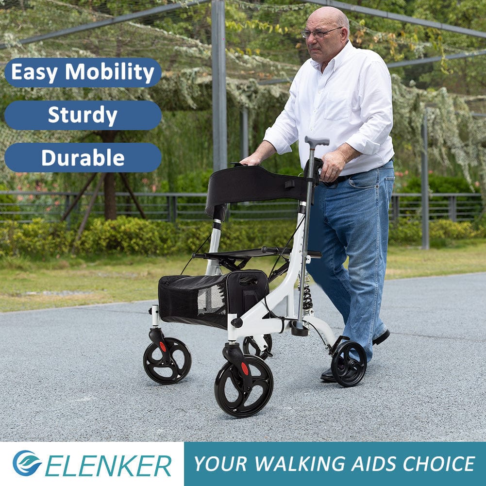 HFK-9211 Dual-Brake Shock-Absorbing Rollator Walker 8