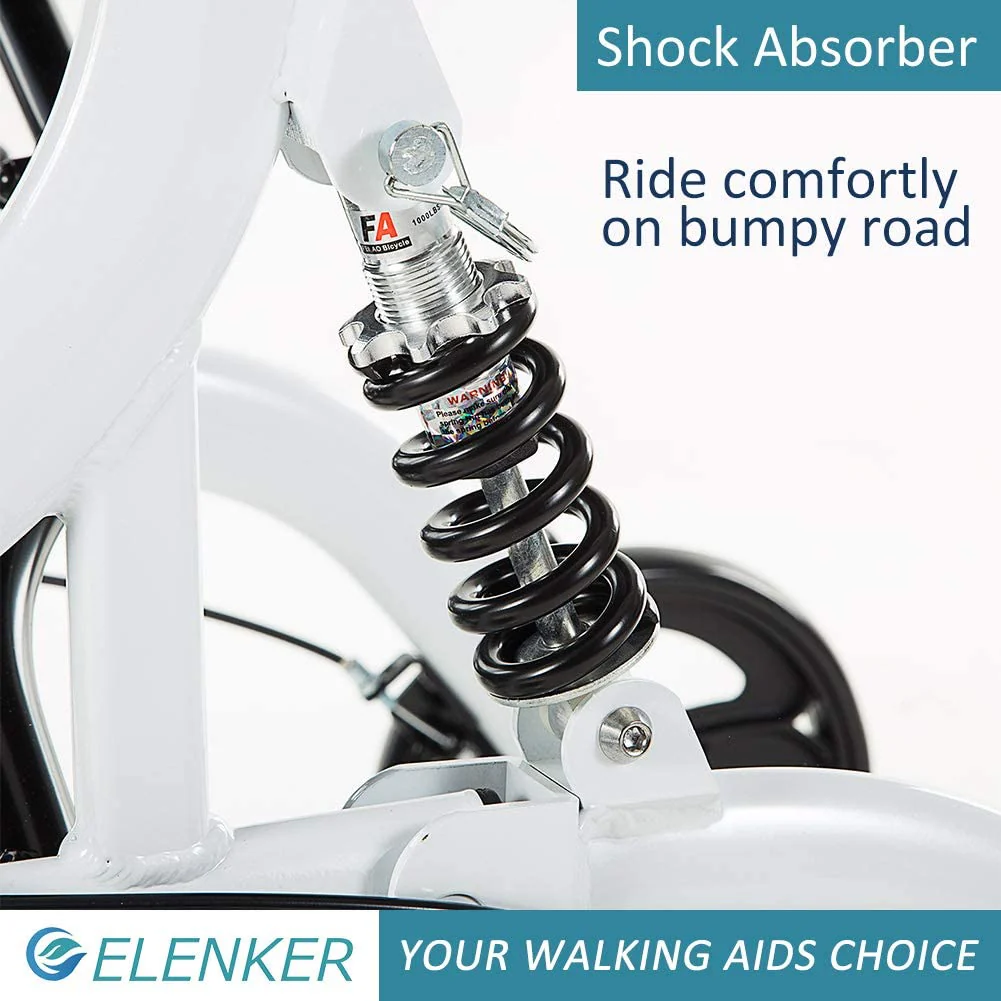 HFK-9211B Dual-Brake Shock-Absorbing Upright Walker 8
