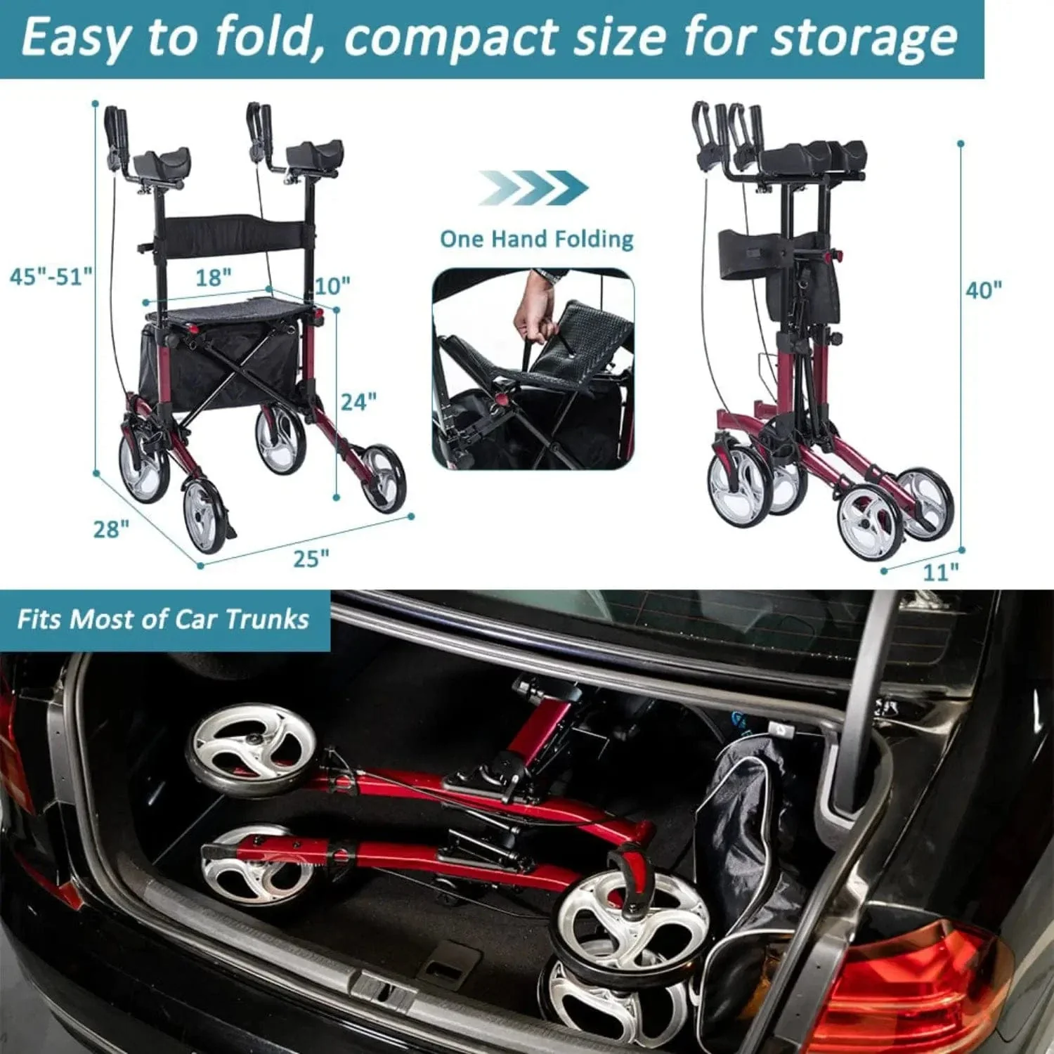 HFK-9223 Dual-Brake Upright Walker 8