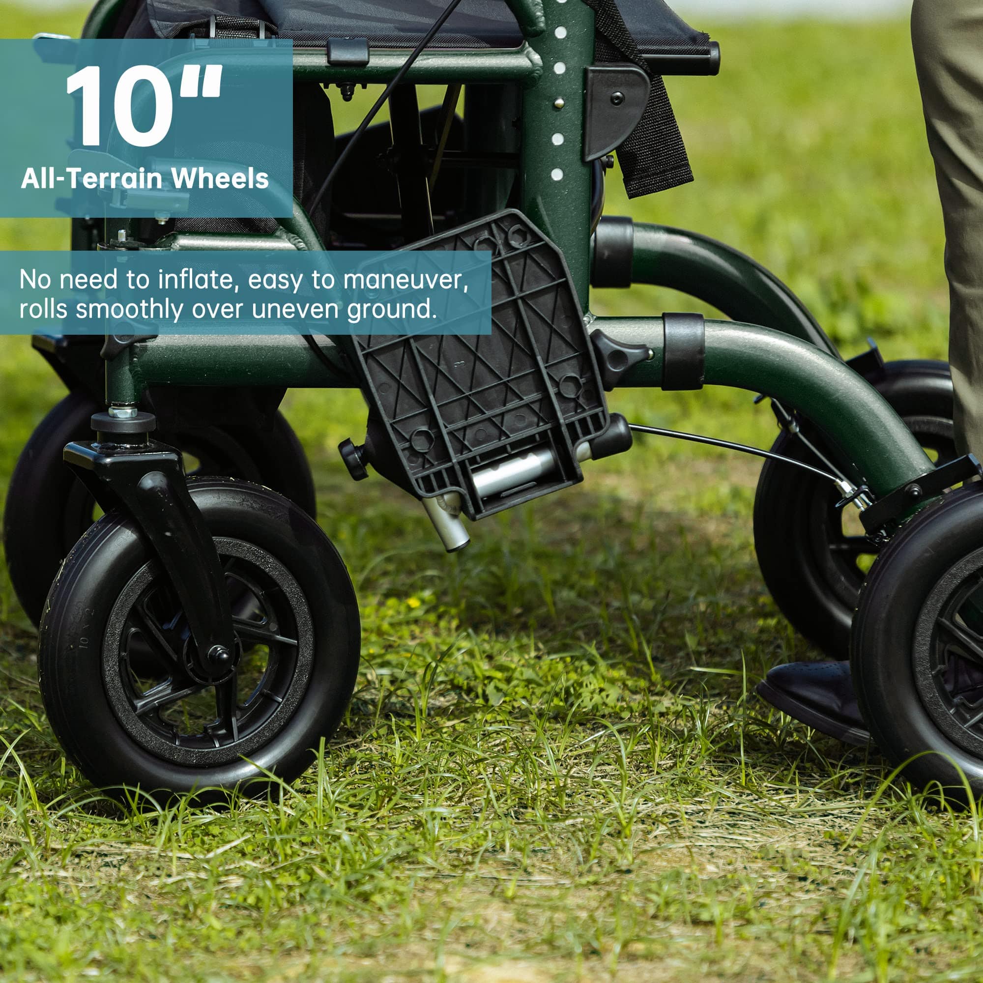 HFK-9213-5 All Terrain 2-in-1 Tall User Rollator Walker 10
