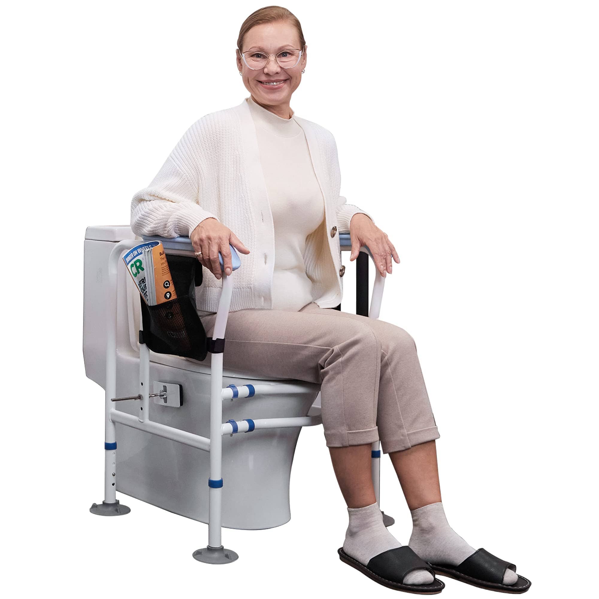 QC-F45 Height-Adjustable Toilet Safety Non-Slip Rails