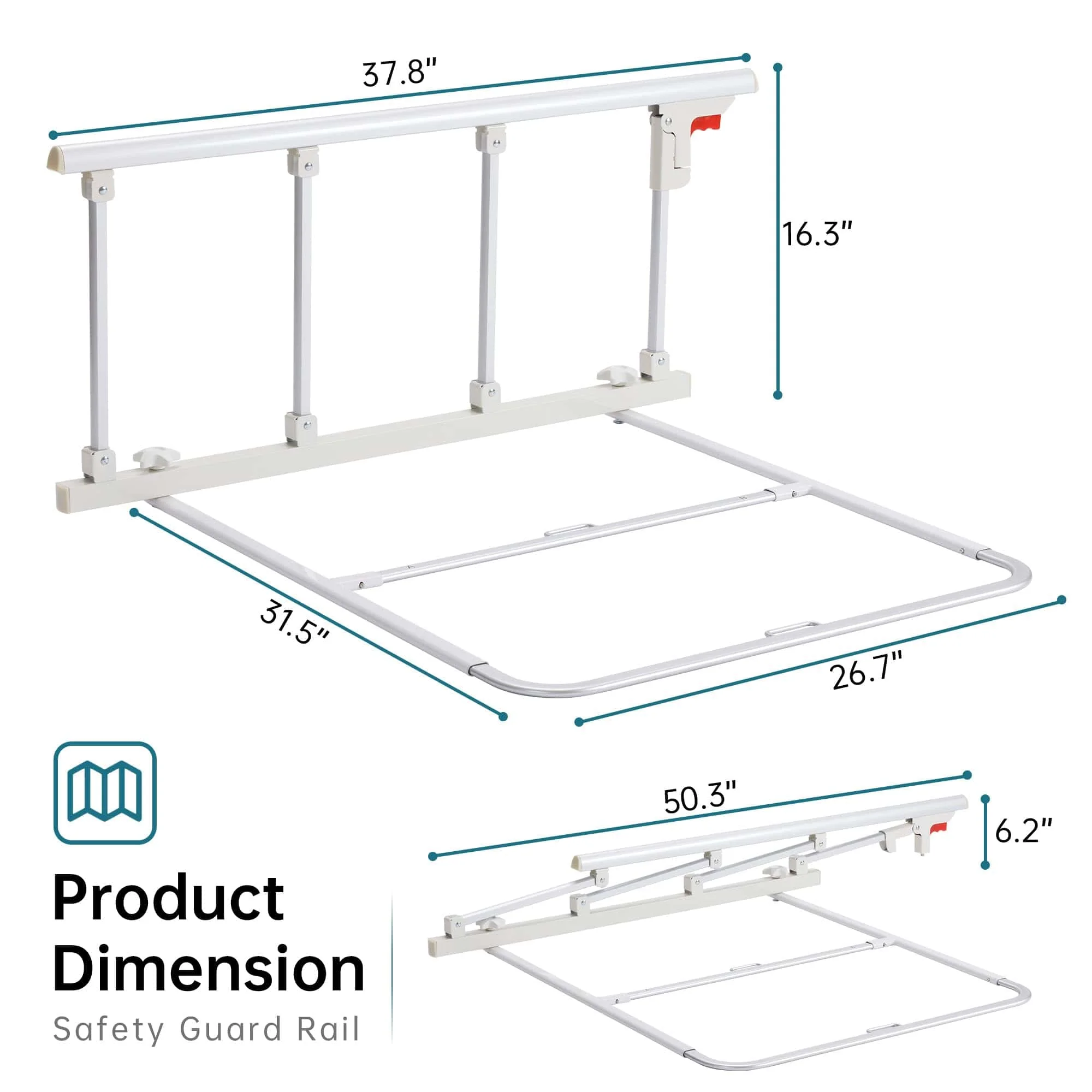 HFK-5115-2 Foldable Bed Rail for Elderly Hospital Home Care