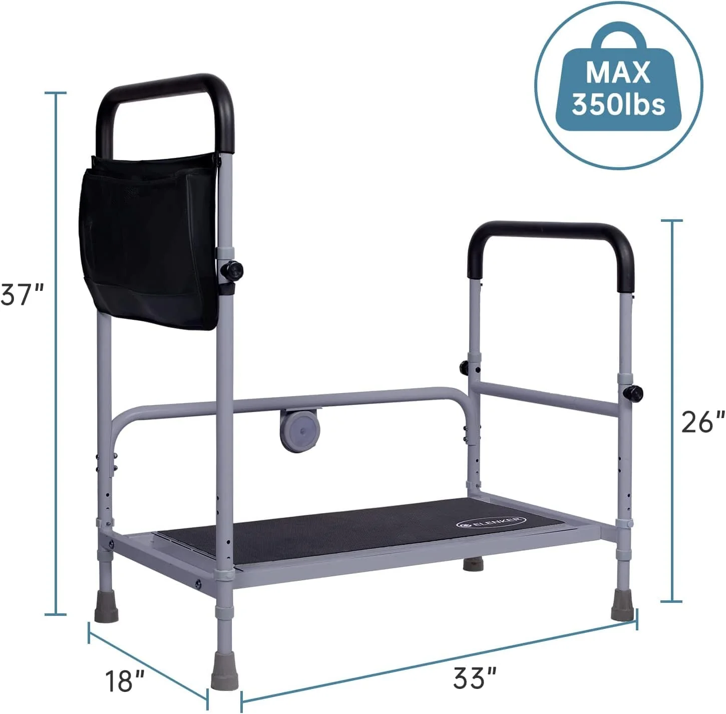 HFK-7204 Adjustable Safe Non-slip Bed Step Stool