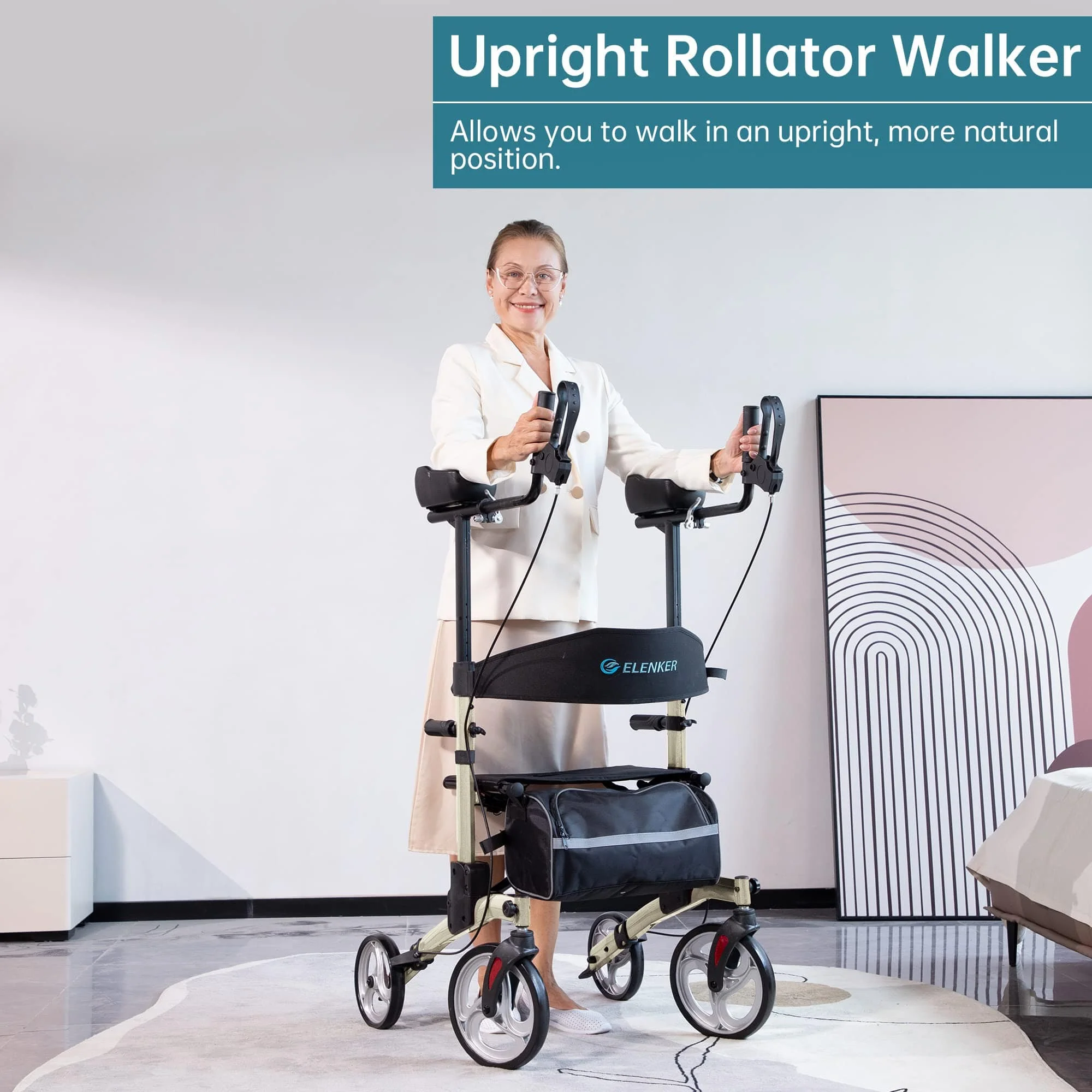 HFK-9240 Dual-Brake Upright walker 8