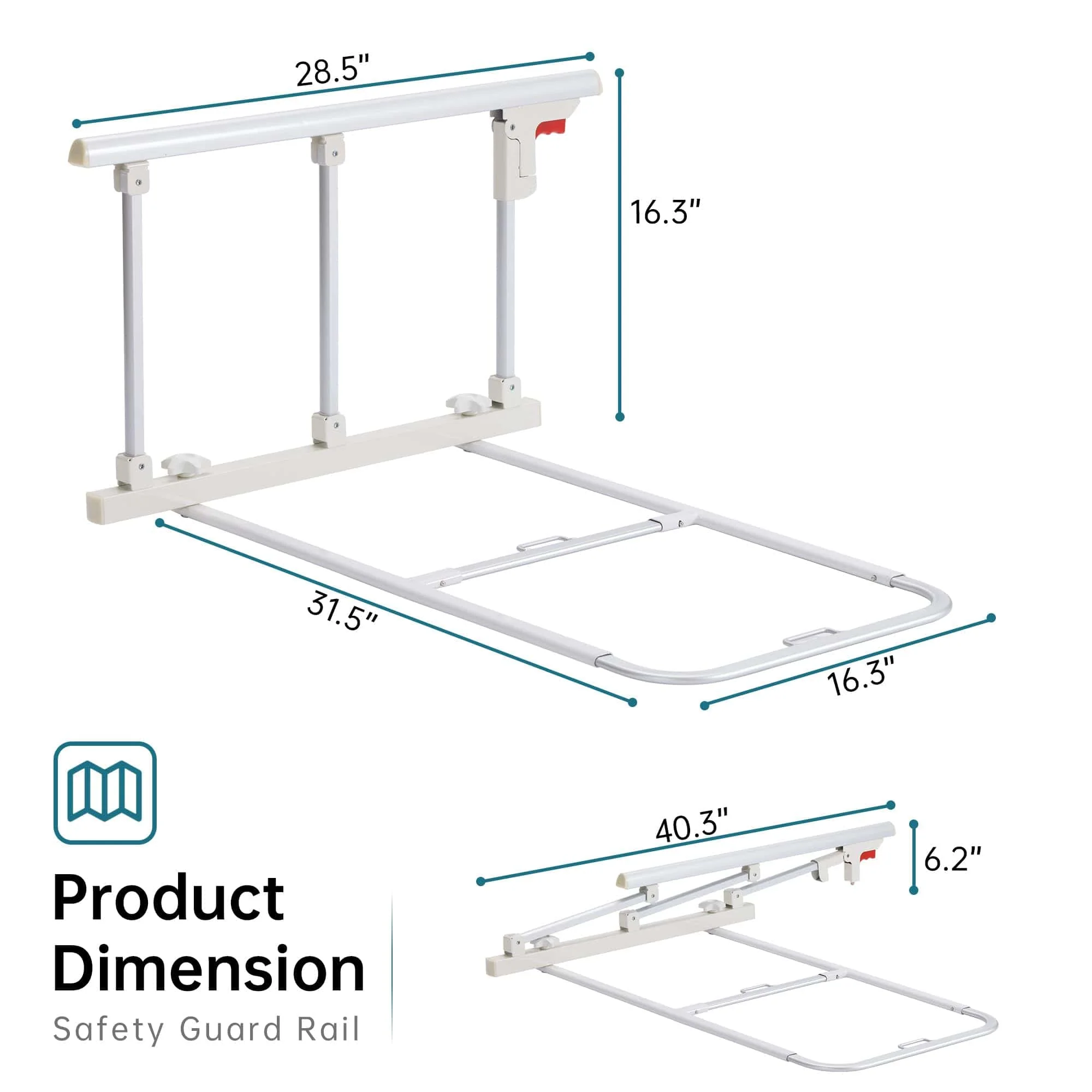 HFK-5115-2 Foldable Bed Rail for Elderly Hospital Home Care