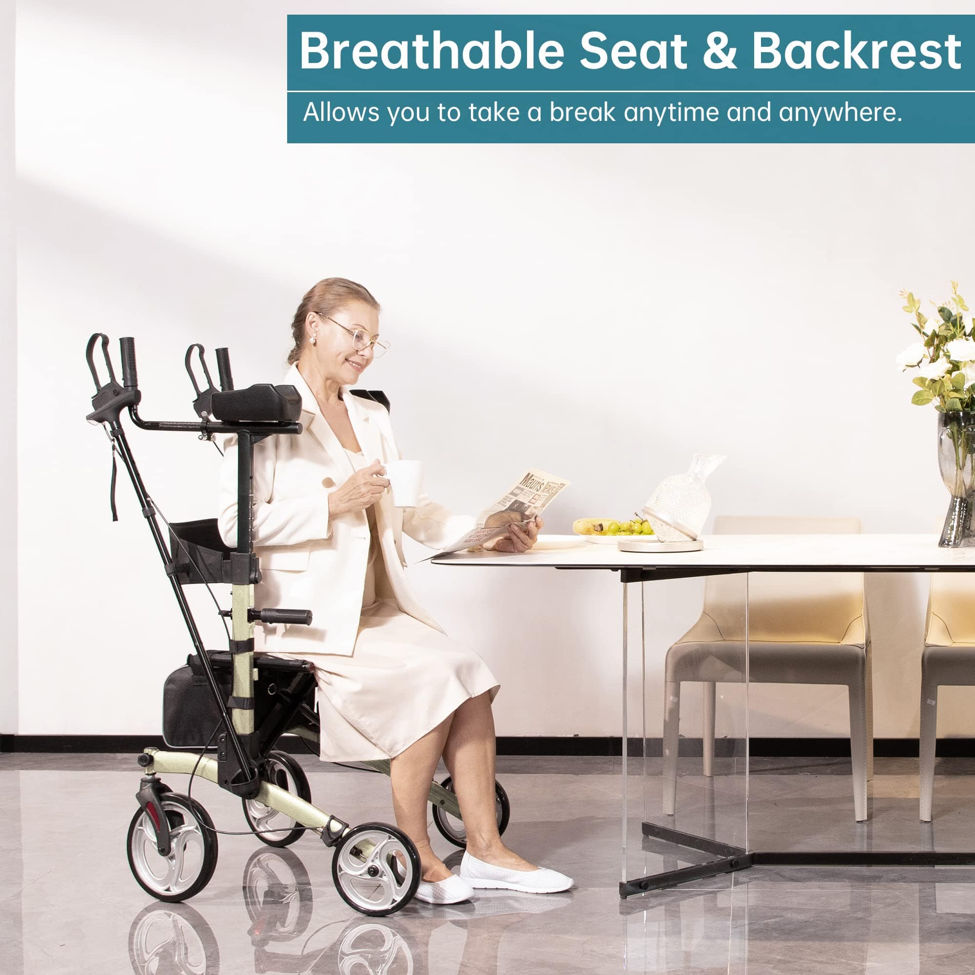 HFK-9240 Dual-Brake Upright walker 8