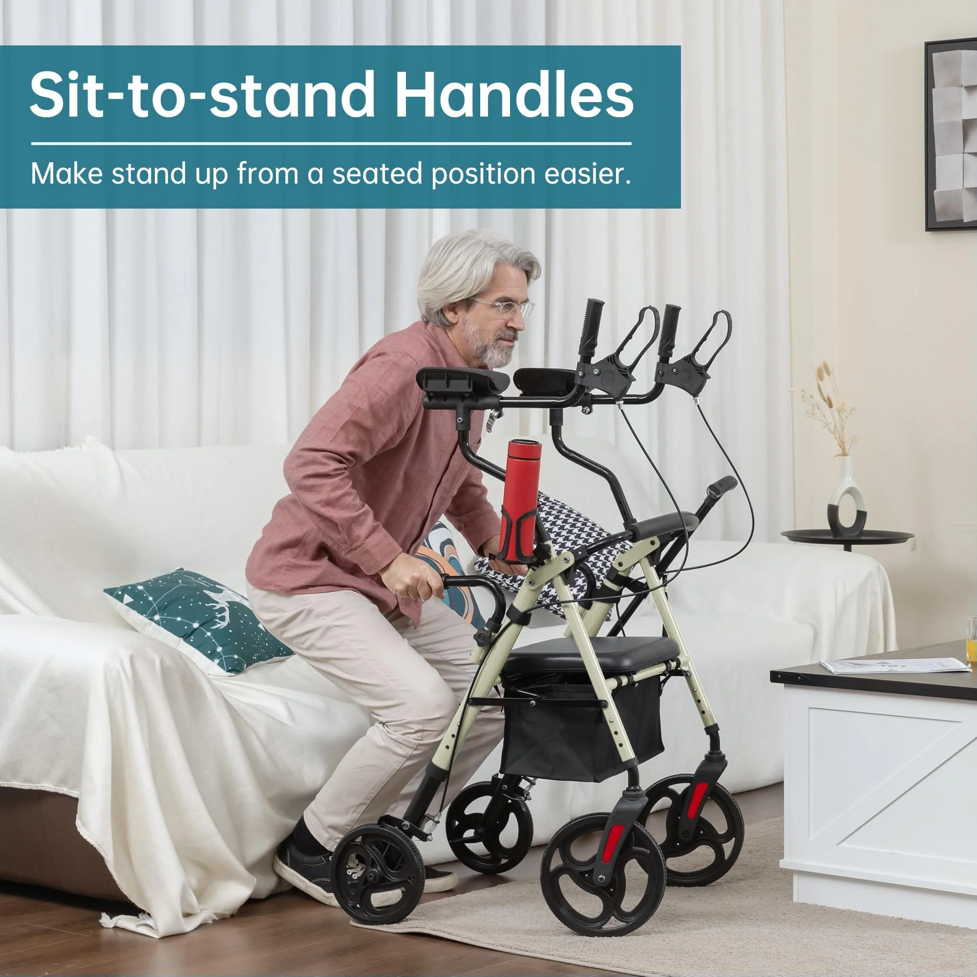 YF-9008C Dual-Brake Upright Walker 8