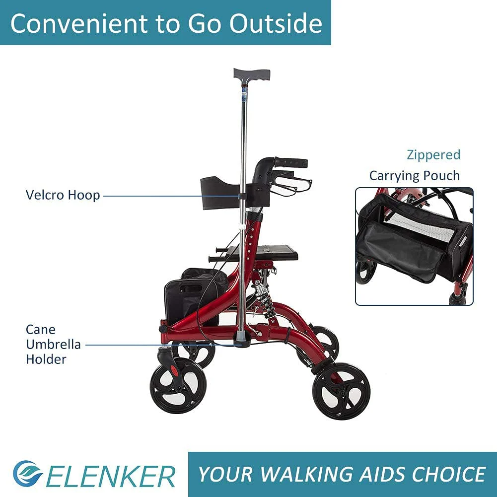 HFK-9211 Dual-Brake Shock-Absorbing Rollator Walker 8