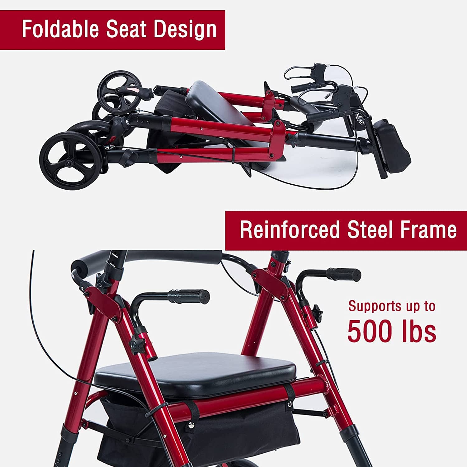 HFK-9219B Heavy Duty Bariatric Upright Walker 8