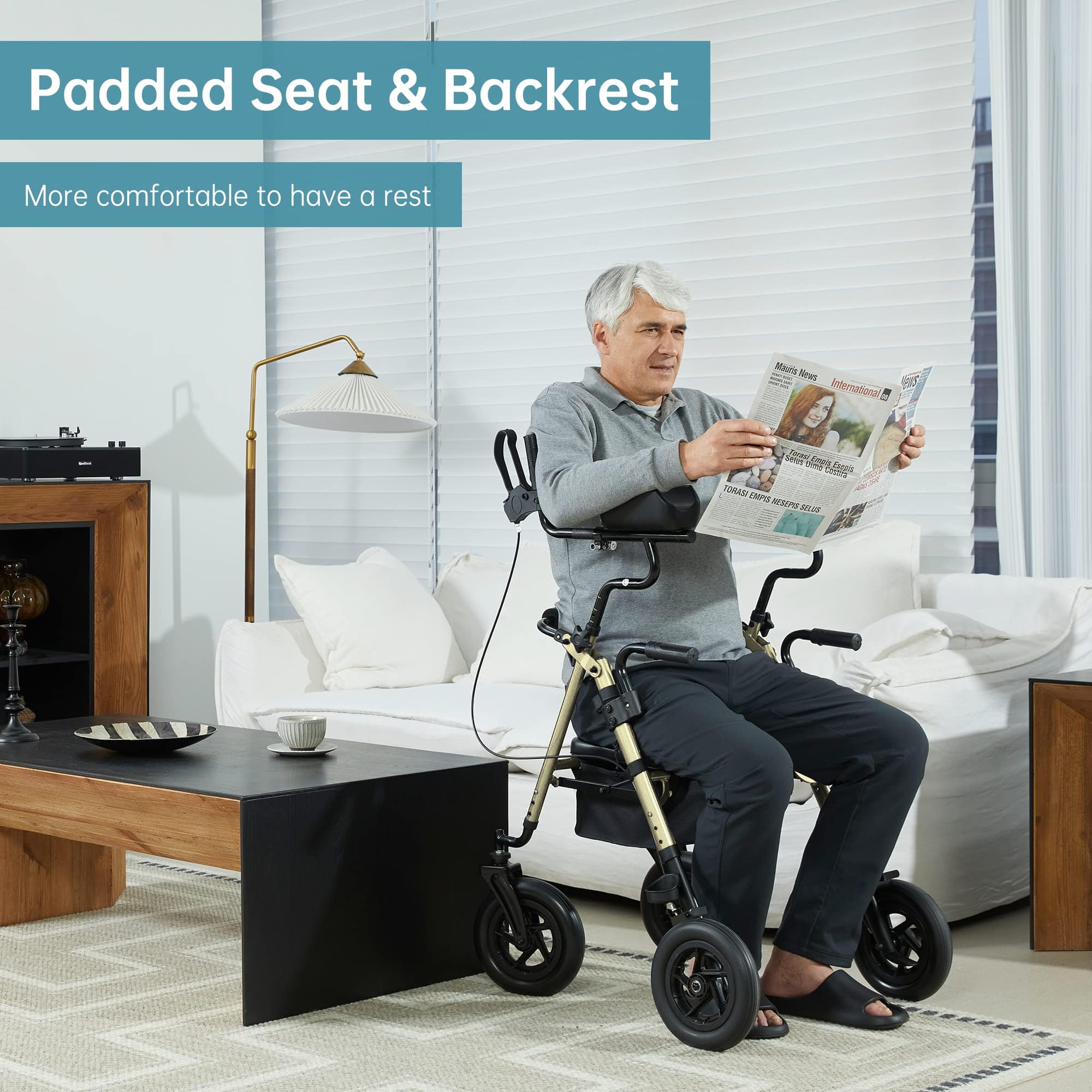 HFK-9236T4 All Terrain Dual-Brake Upright Walker 10