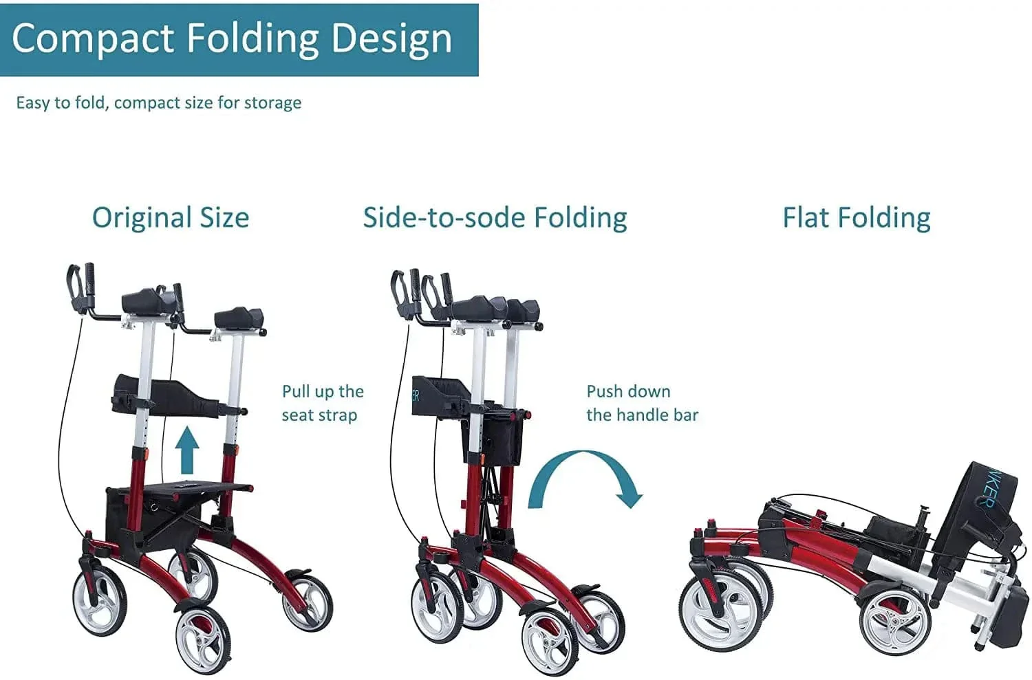 HCT-9291D Dual-Brake Upright Walker 8