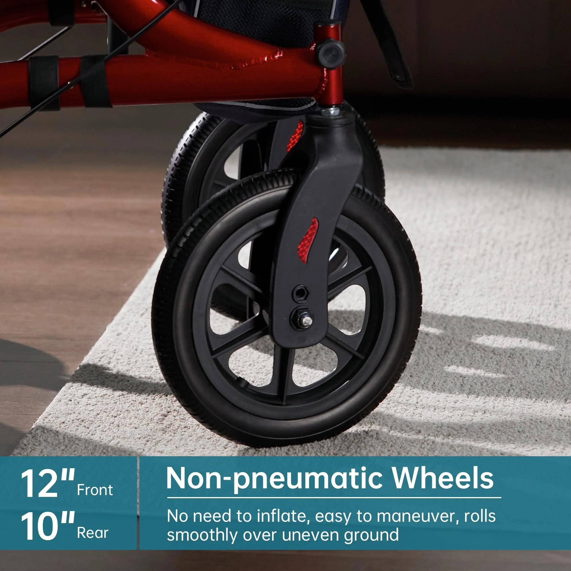 HFK-9210KDB All Terrain Dual-Brake Rollator Walker 10