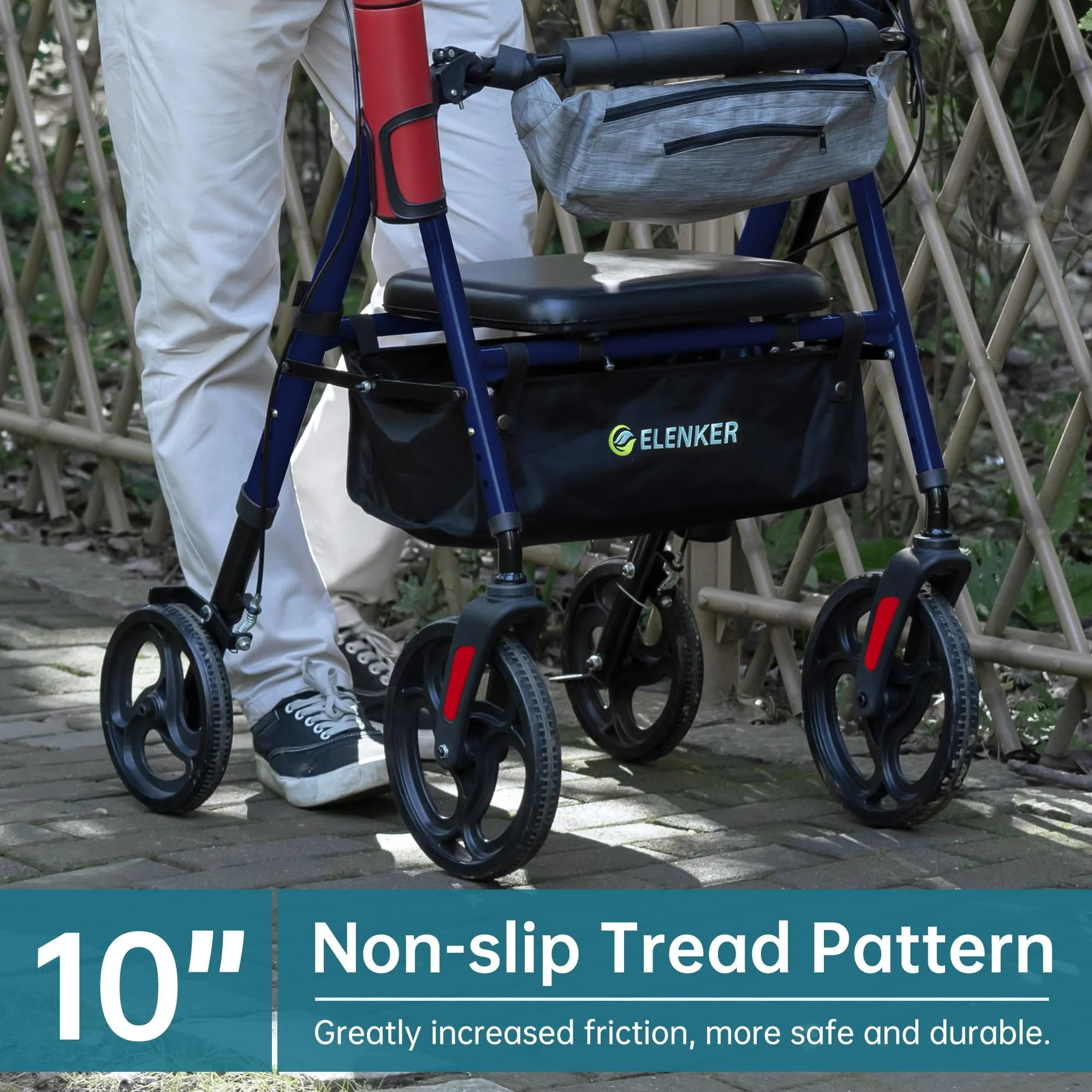 YF-9007C Dual-Brake Rollator Walker 8