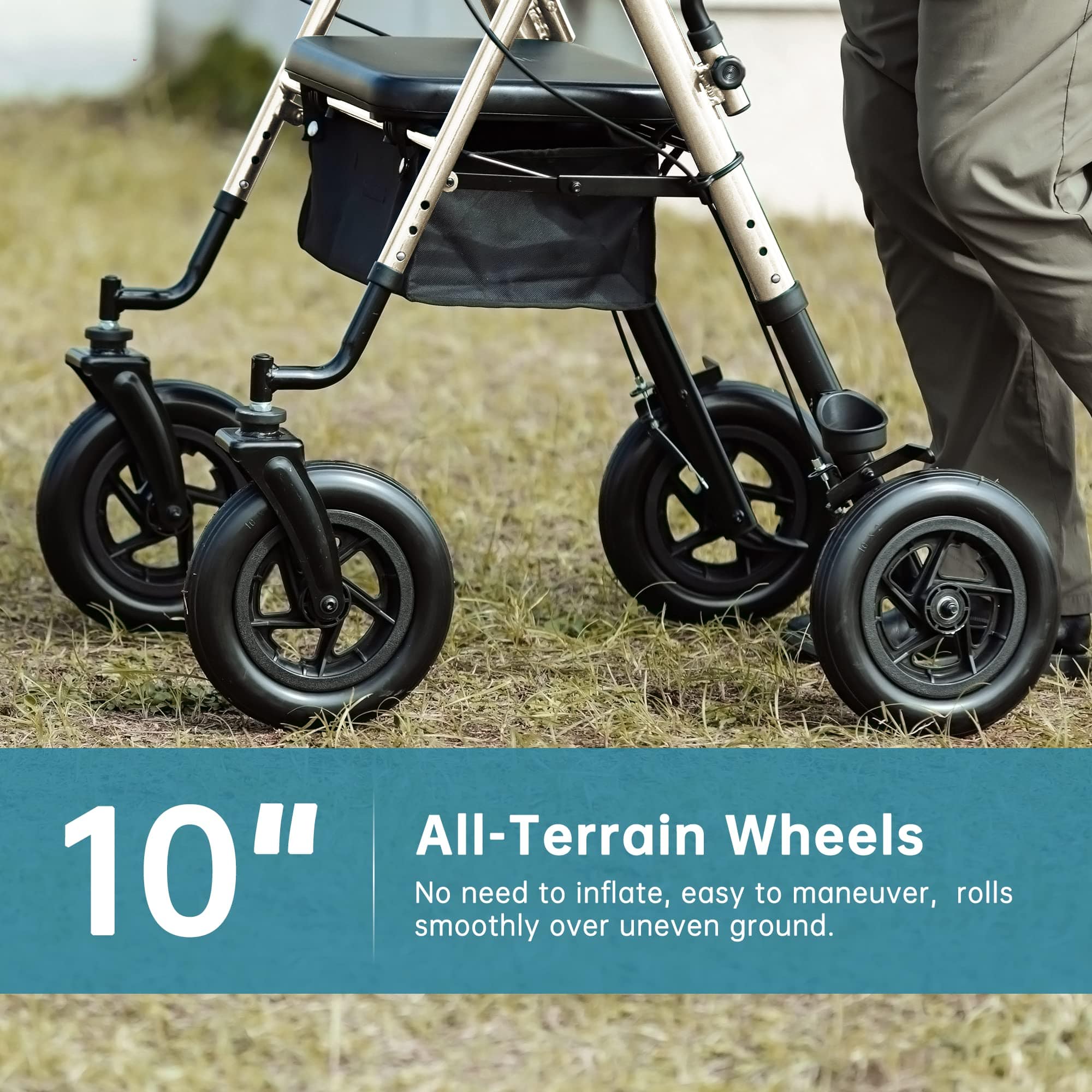 HFK-9236T4 All Terrain Dual-Brake Upright Walker 10