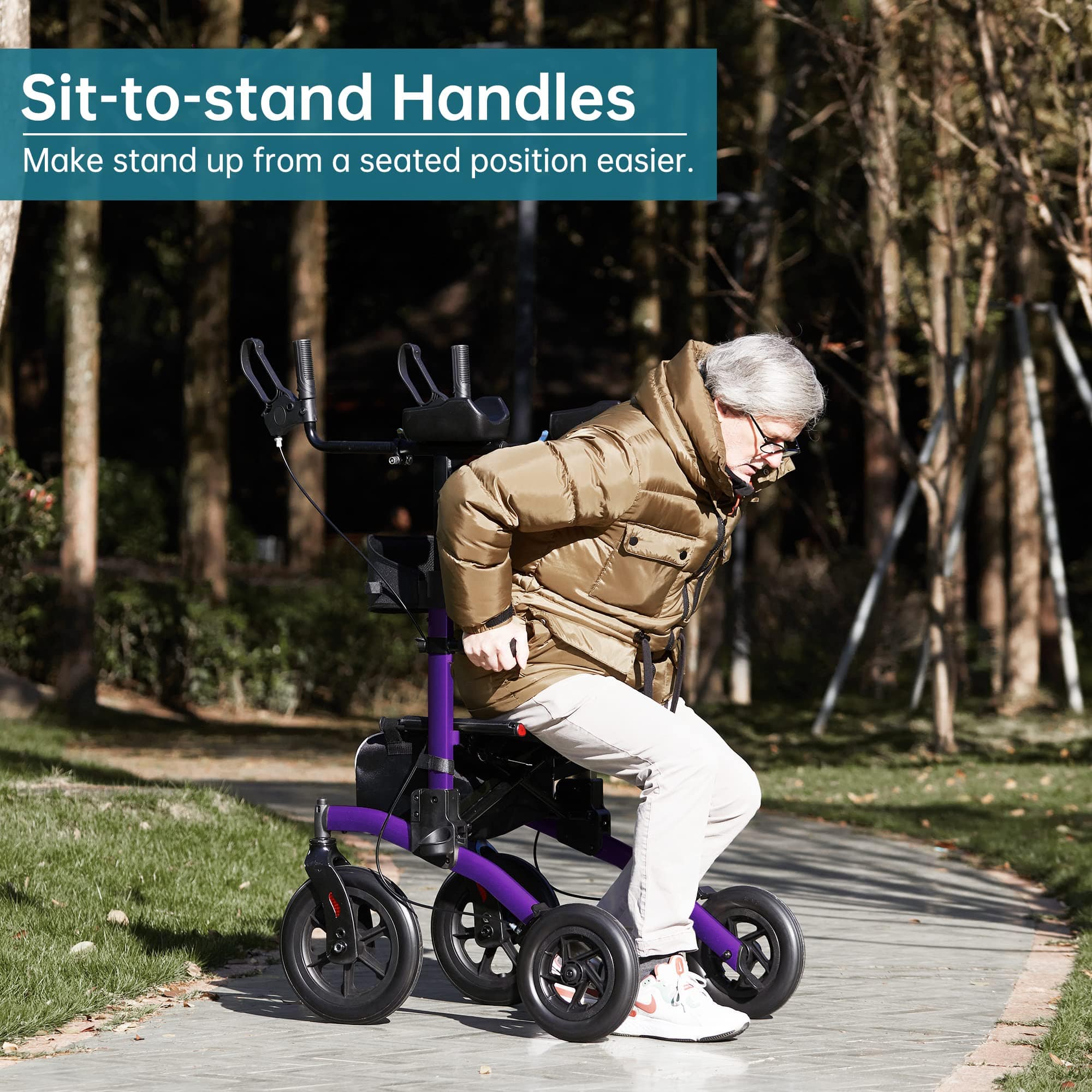 HFK-9240-2 All Terrain Dual-Brake Upright Walker 10