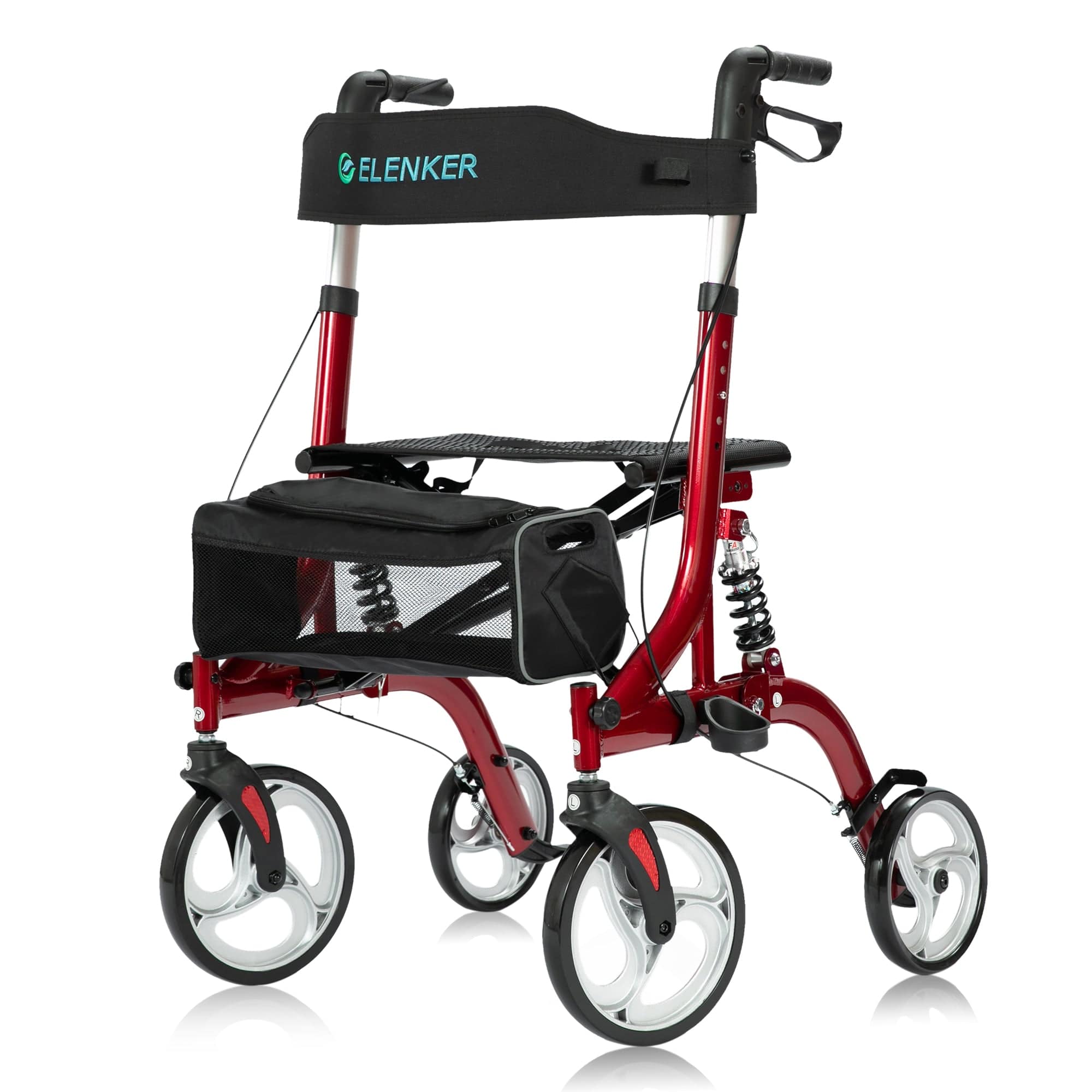 HFK-9211 Dual-Brake Shock-Absorbing Rollator Walker 8