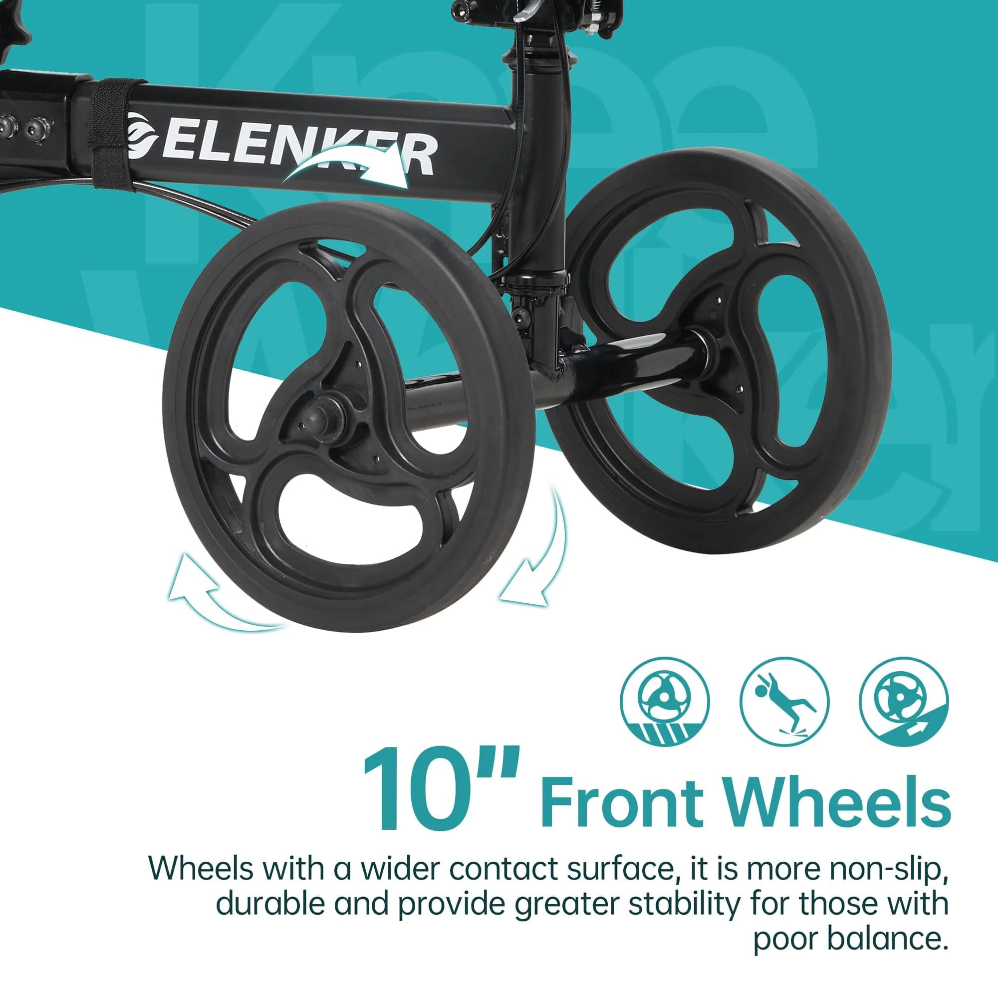 YF-9002D Steerable Deluxe Medical Knee Walker 10