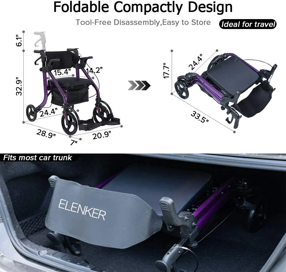 KLD-9269 2-in-1 Rollator Walker 8