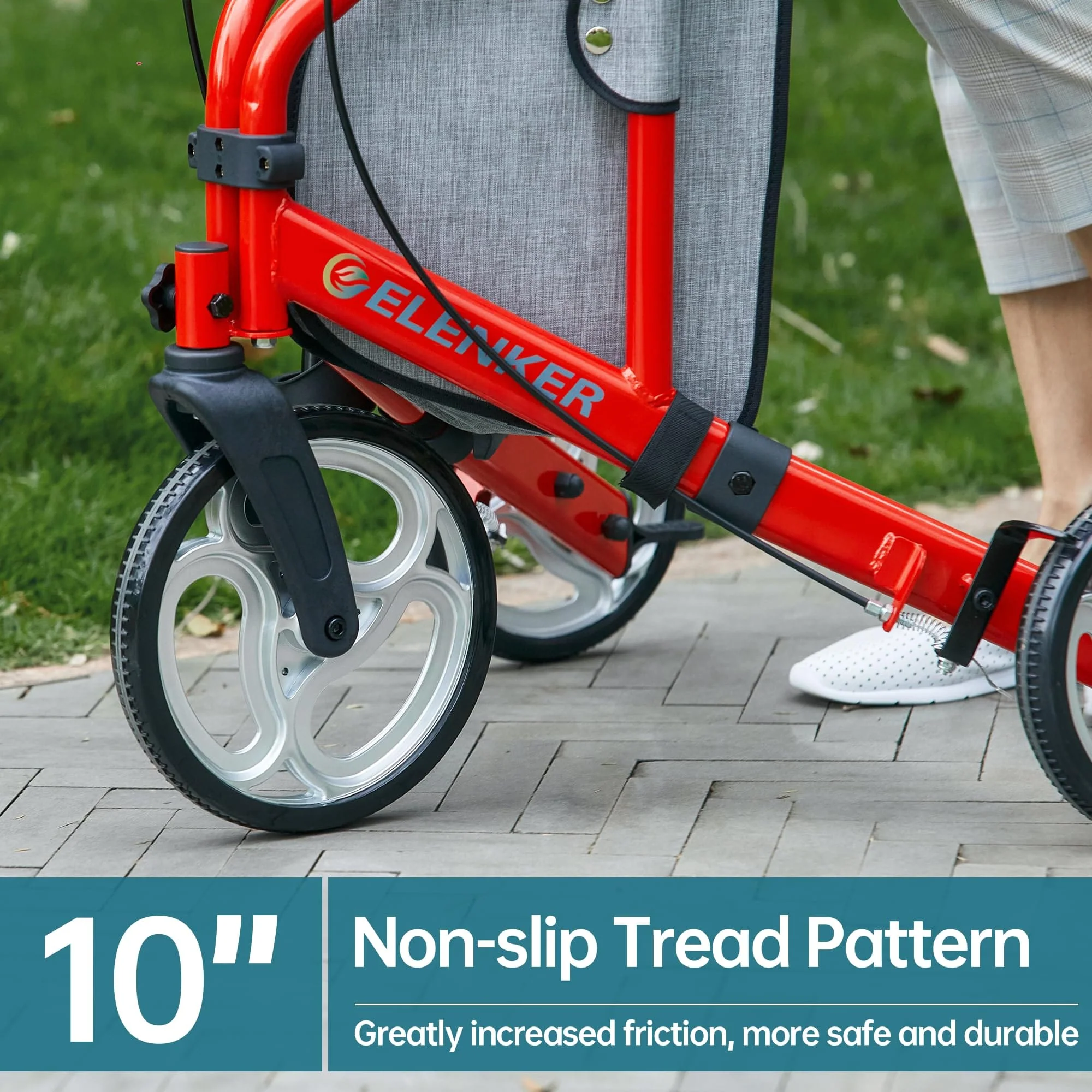 YF-9006 Portable Heavy Duty Rollator Walker 8