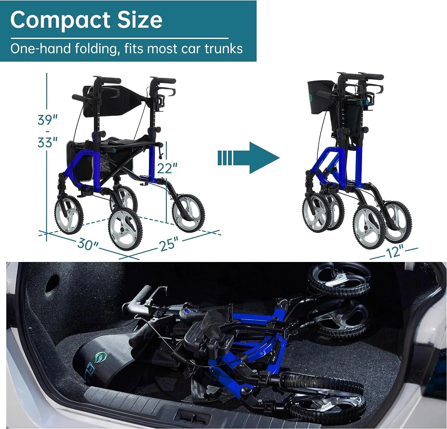 KLD-9224 2-in-1 Rollator Walker 10