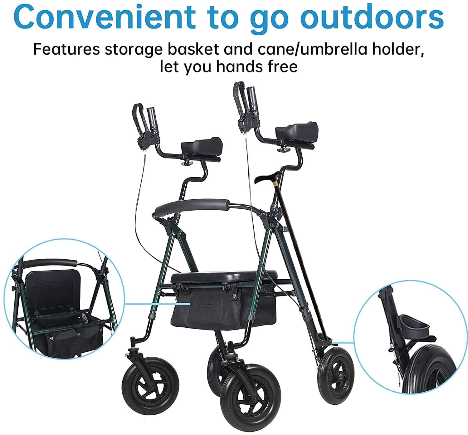 HFK-9236T4 All Terrain Dual-Brake Upright Walker 10