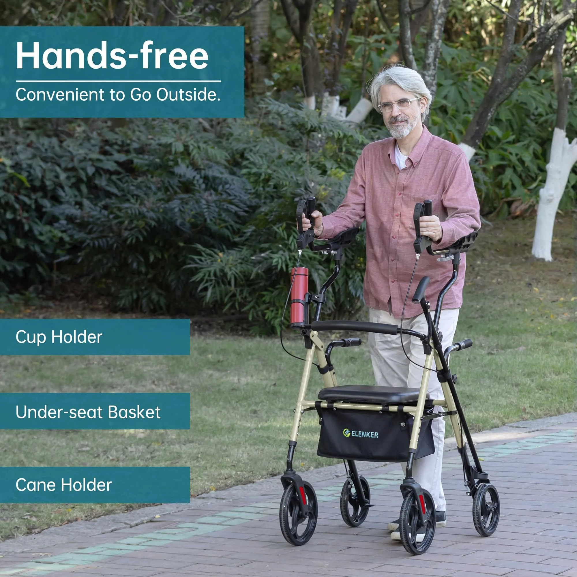 YF-9008C Dual-Brake Upright Walker 8