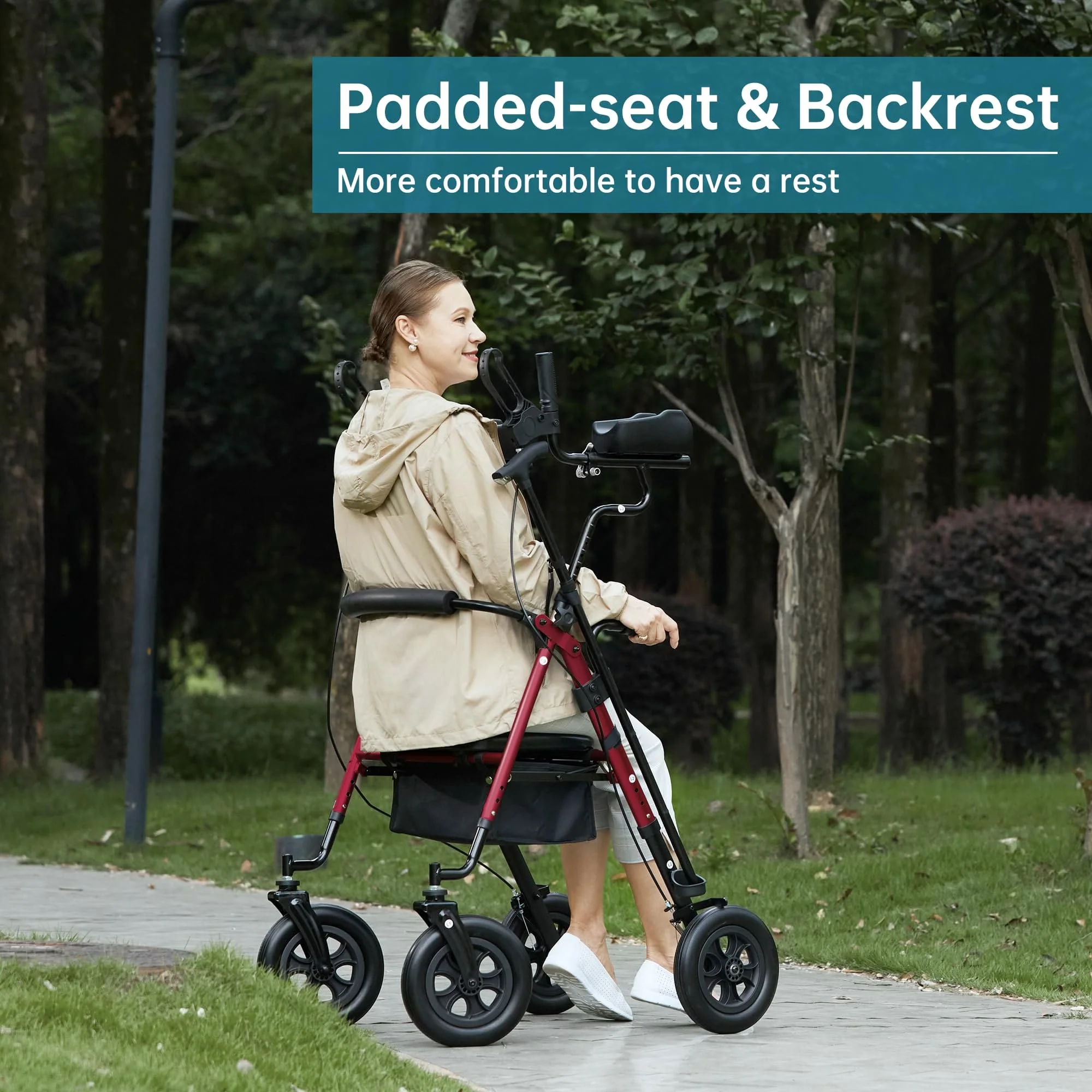 HFK-9236T4 All Terrain Dual-Brake Upright Walker 10