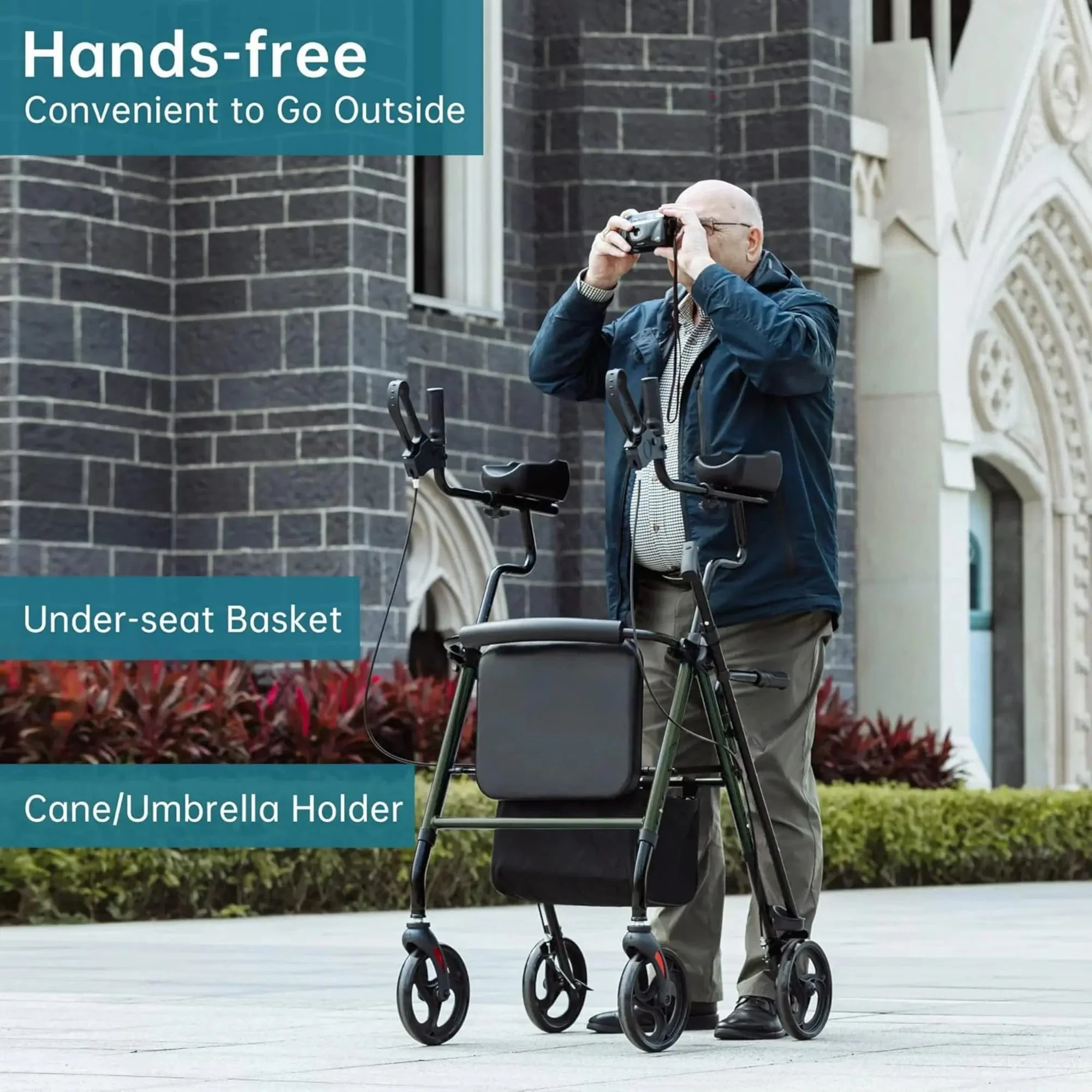 HFK-9236 Dual-Brake Upright Walker 8