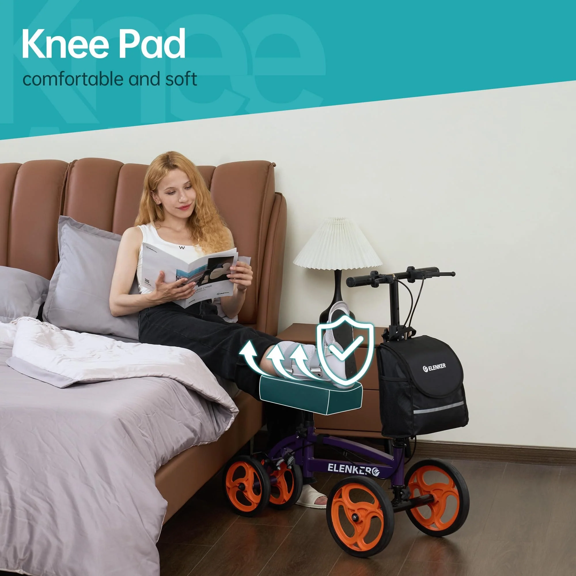 YF-9010A Steerable Foldable Knee Walker 10