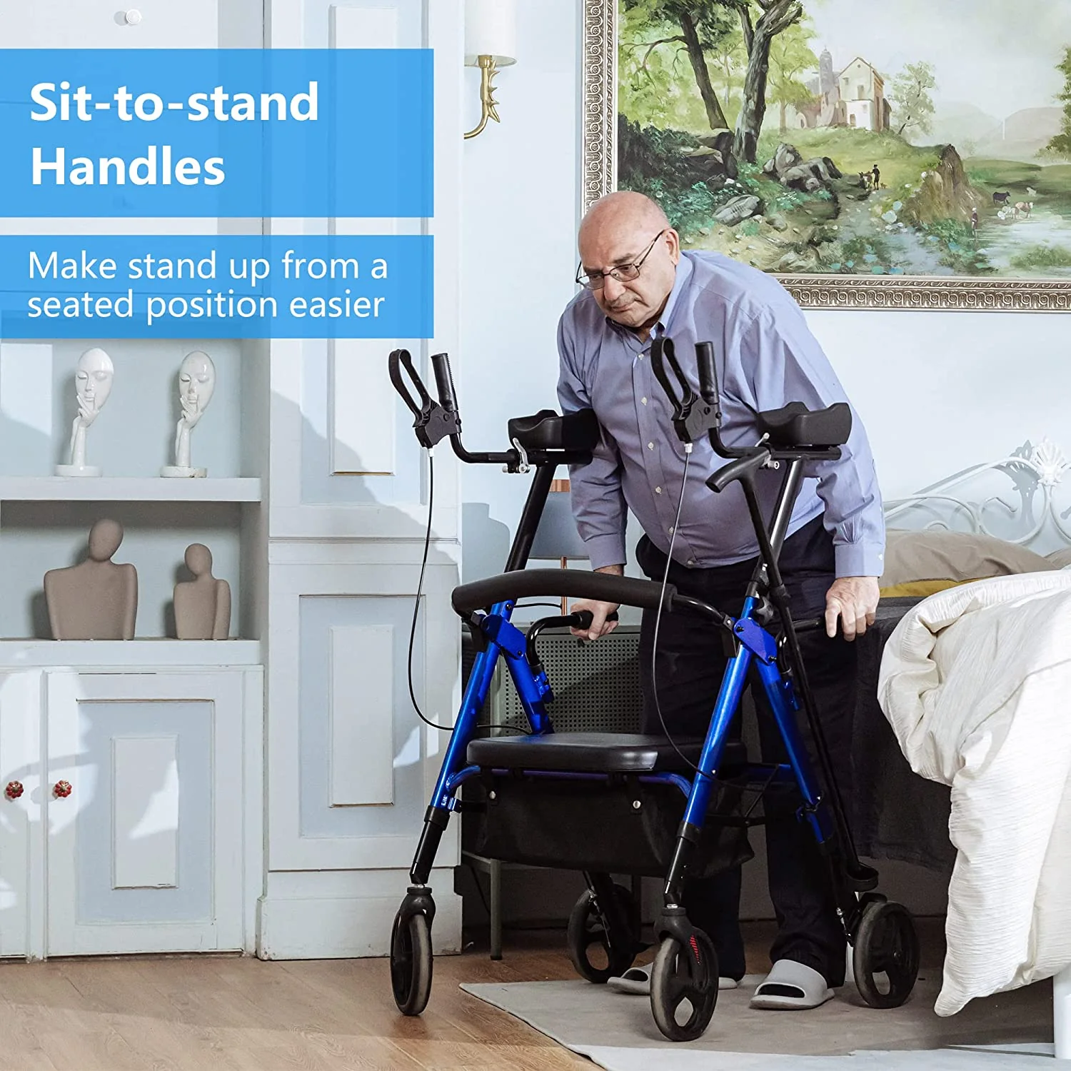 HFK-9219B Heavy Duty Bariatric Upright Walker 8