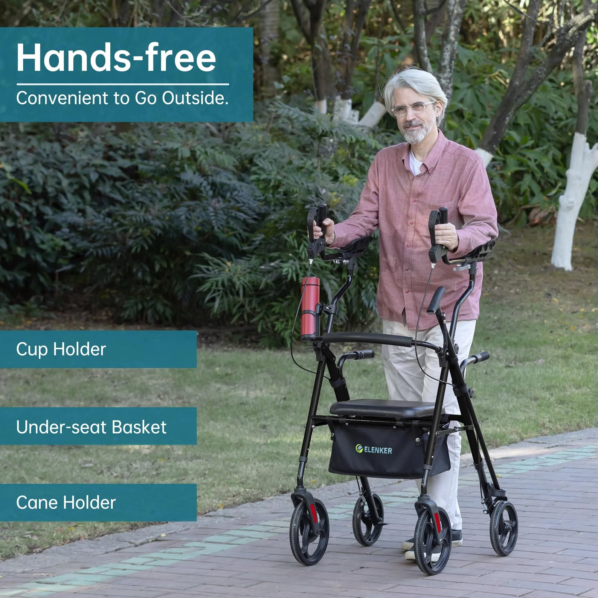 YF-9008C Dual-Brake Upright Walker 8