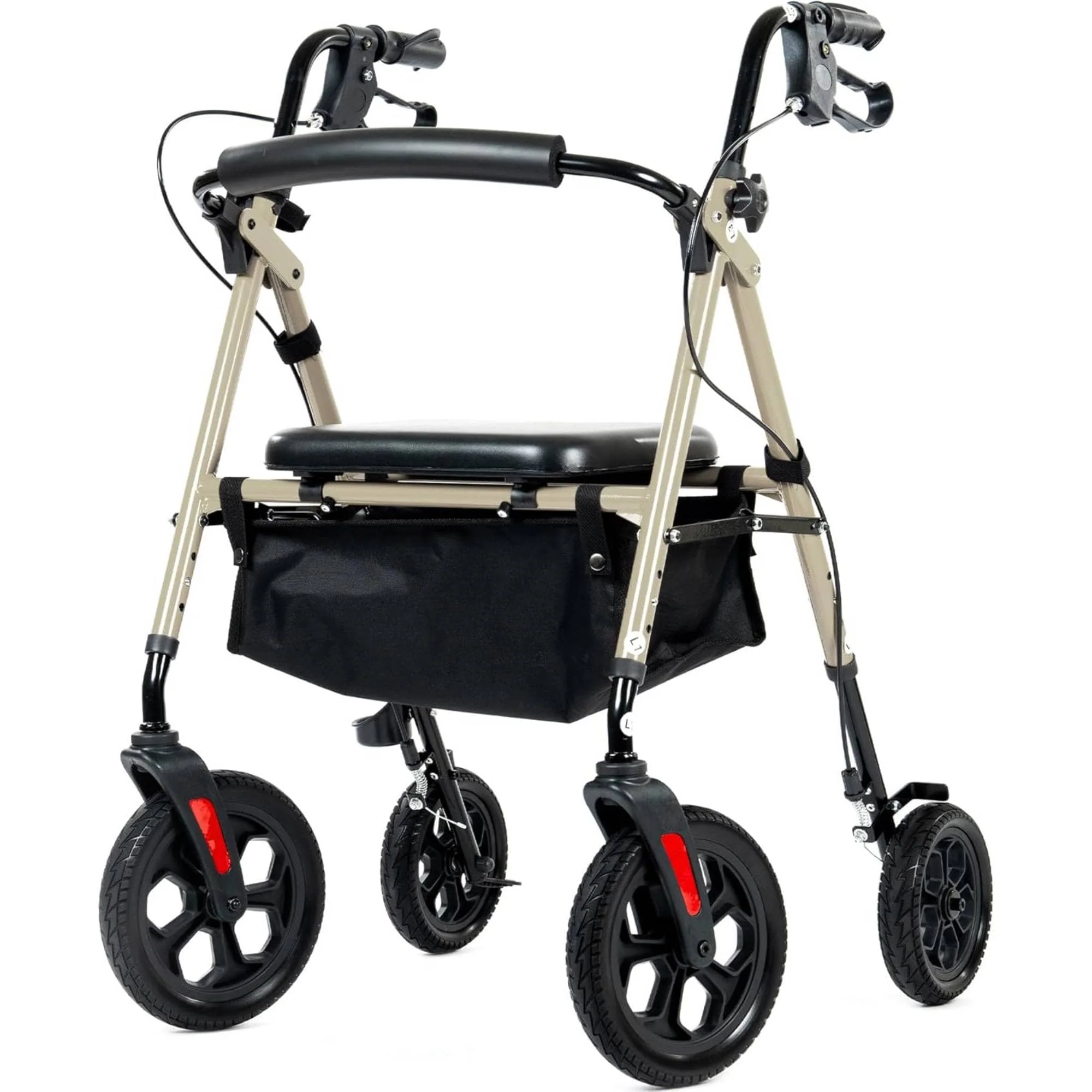 YF-9007D All-Terrain Dual-Brake Rollator Walker 8