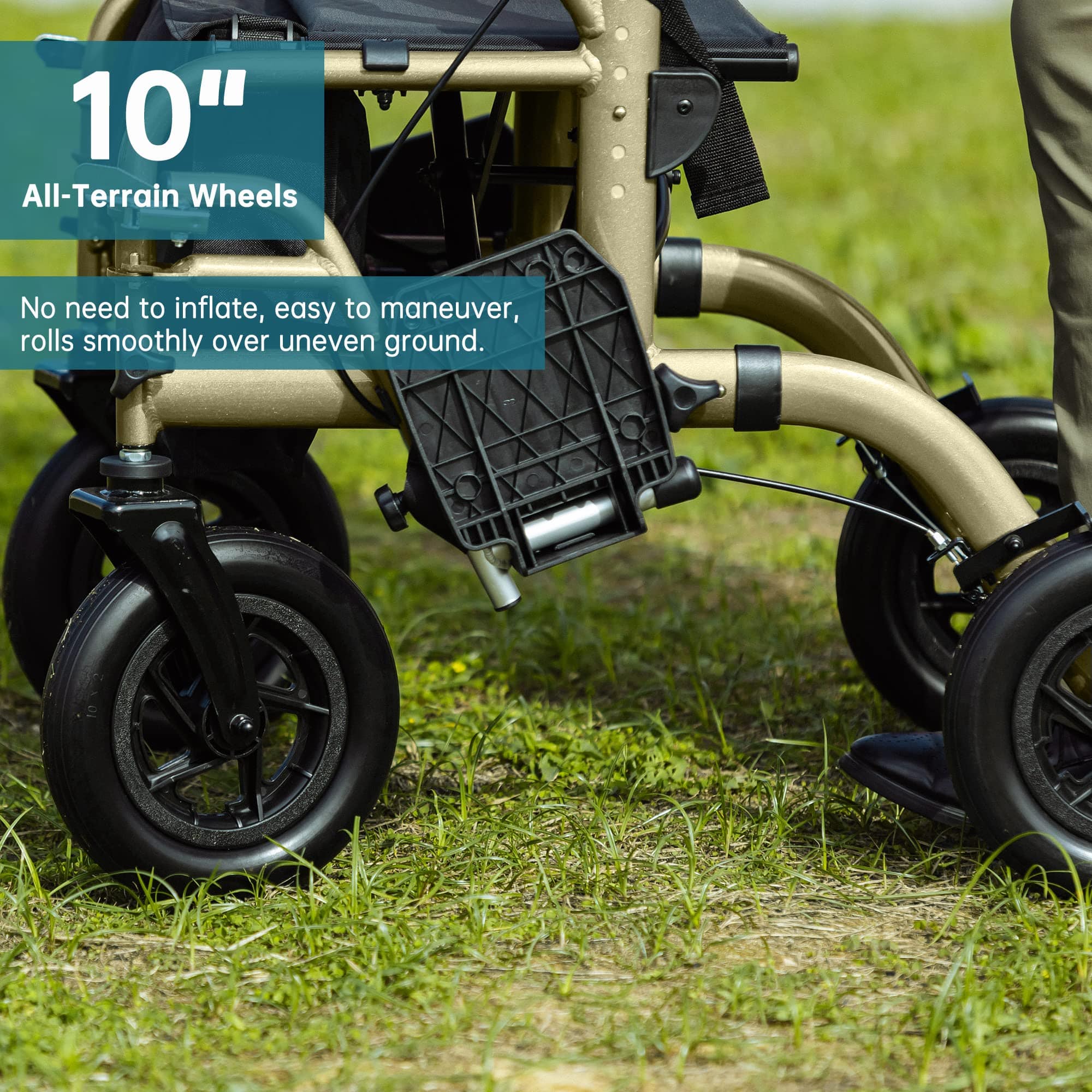 HFK-9213-5 All Terrain 2-in-1 Tall User Rollator Walker 10