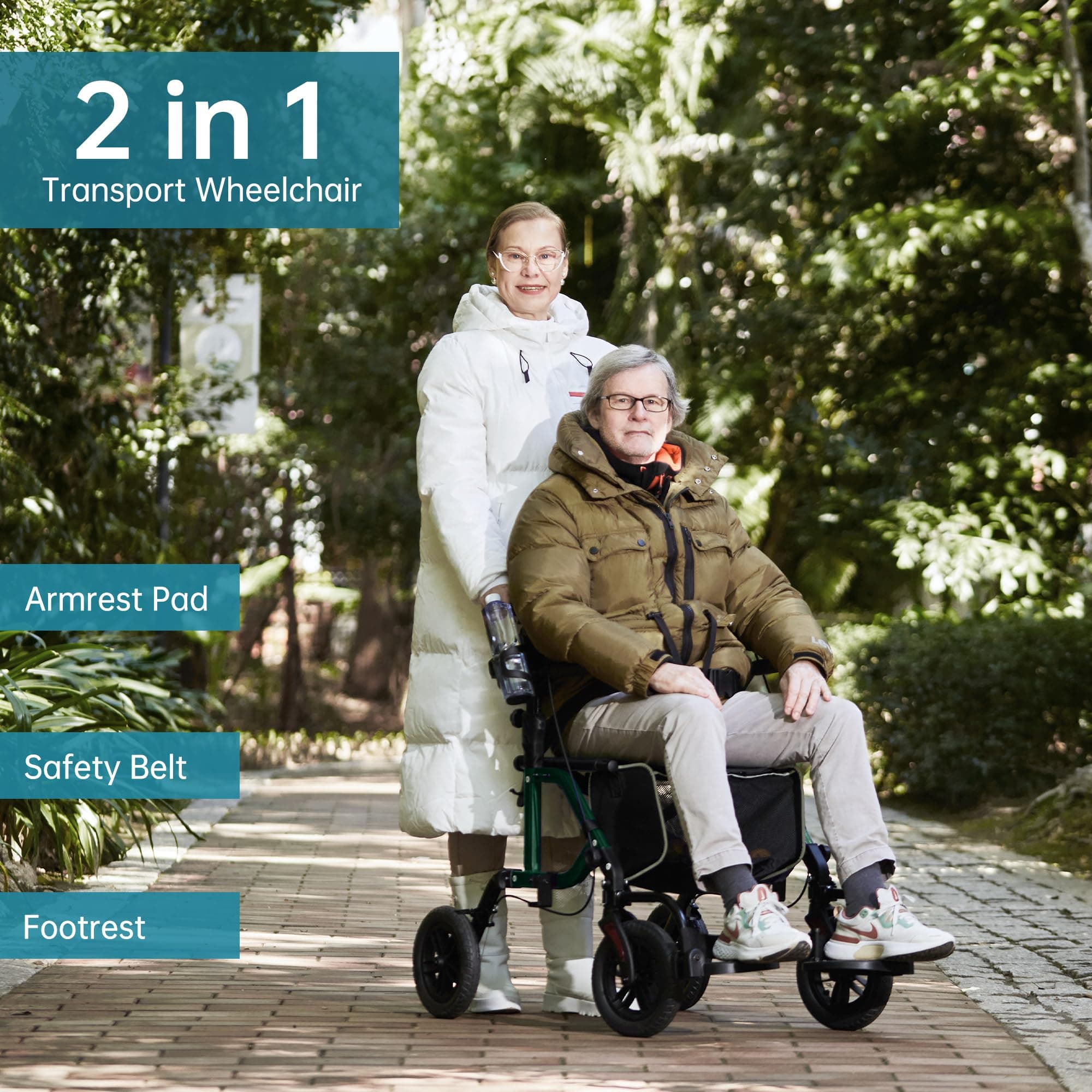 KLD-9224-2 All Terrain 2-in-1 Rollator Walker 10