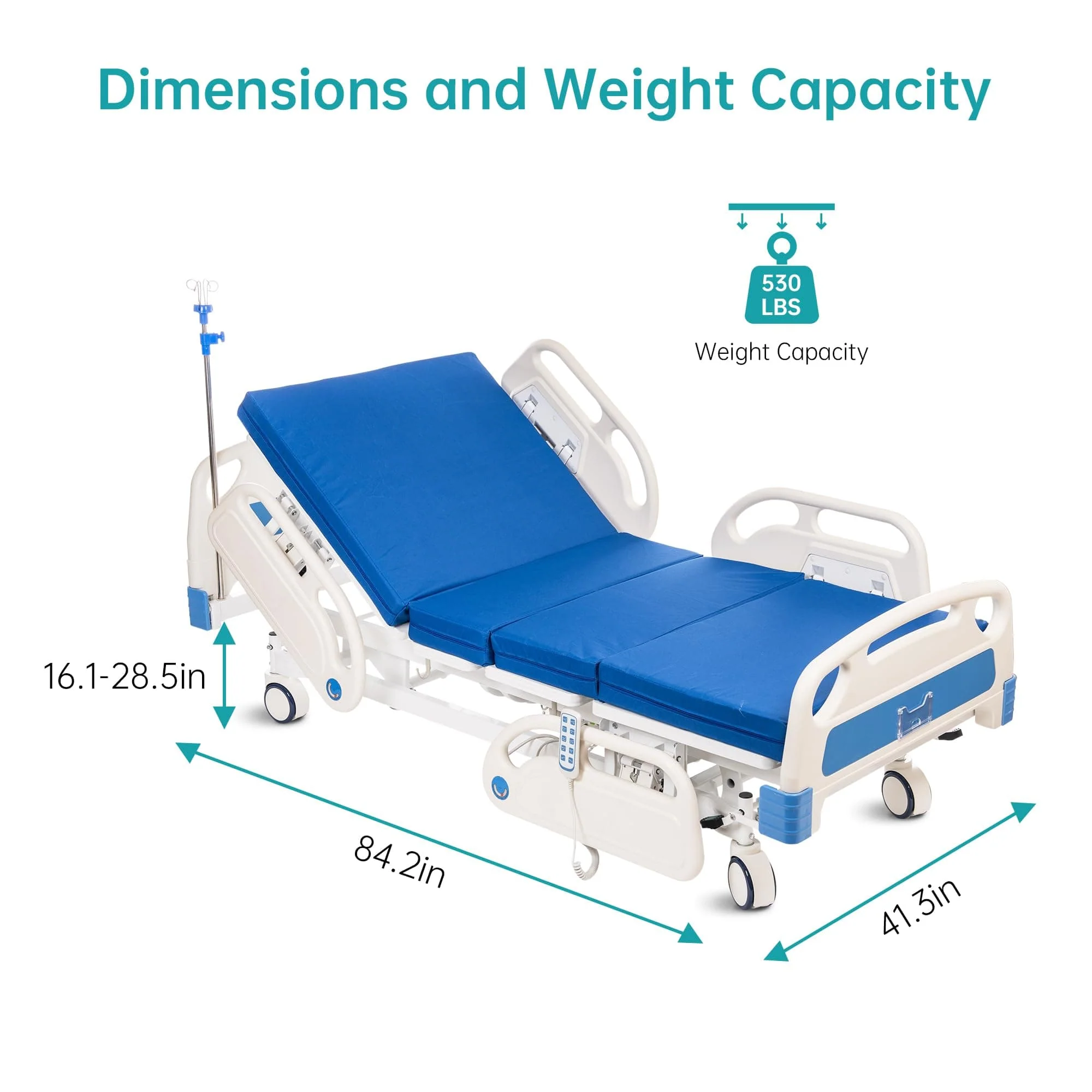 SLD-A51-111 5 Functional Heavy Duty Full Electric Hospital Bed With Remote Control