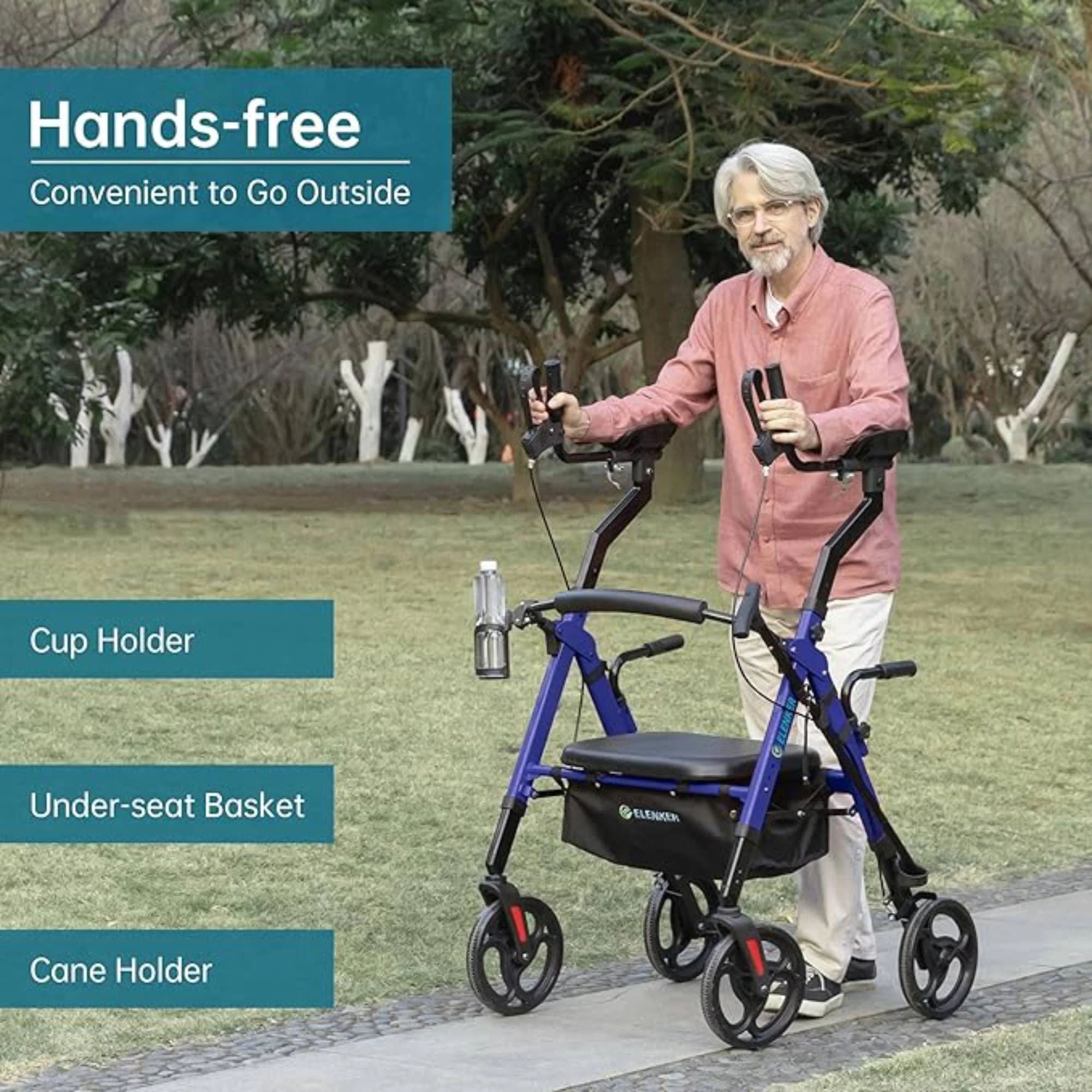 YF-9008A Dual-Brake Heavy Duty Upright Walker 10