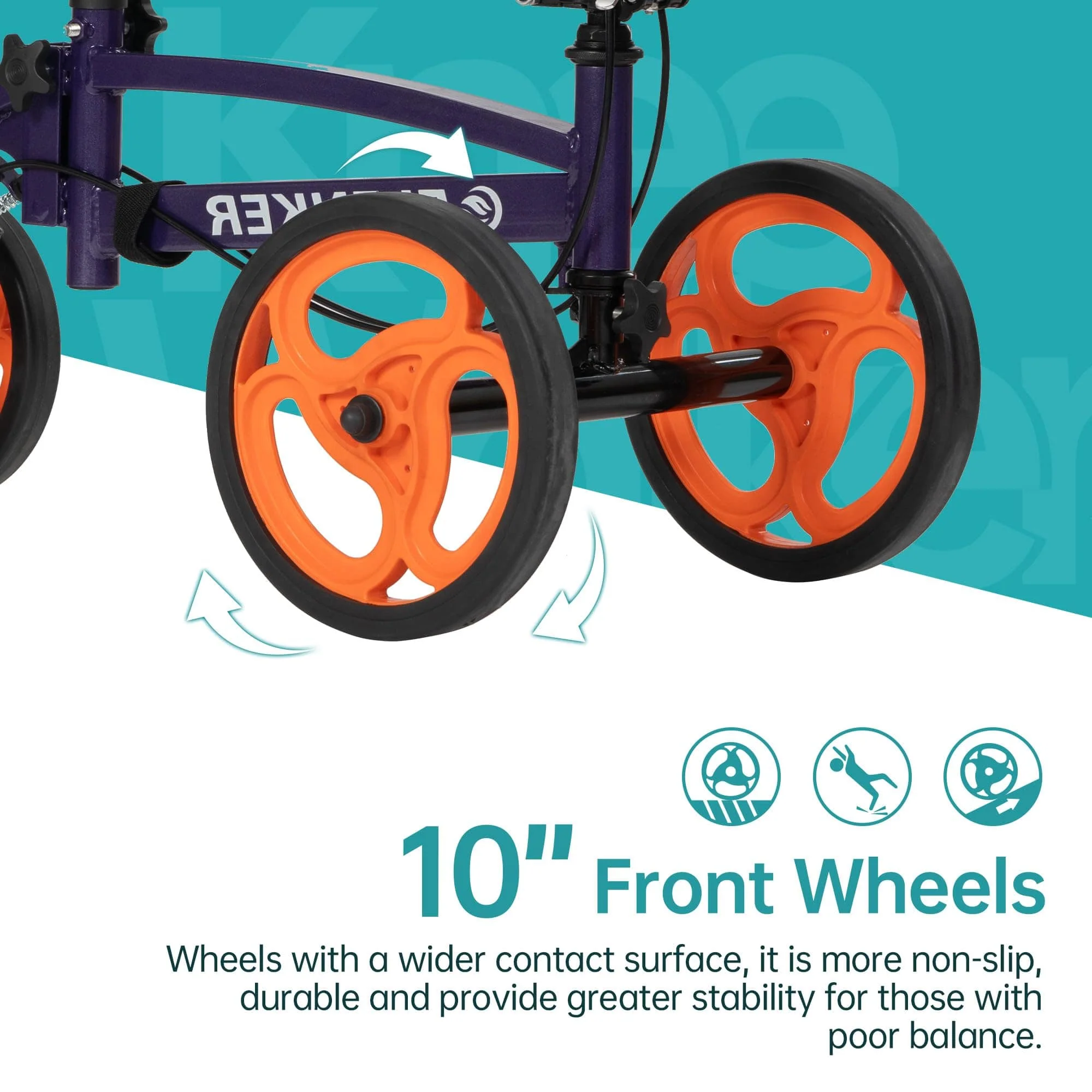 YF-9010A Steerable Foldable Knee Walker 10