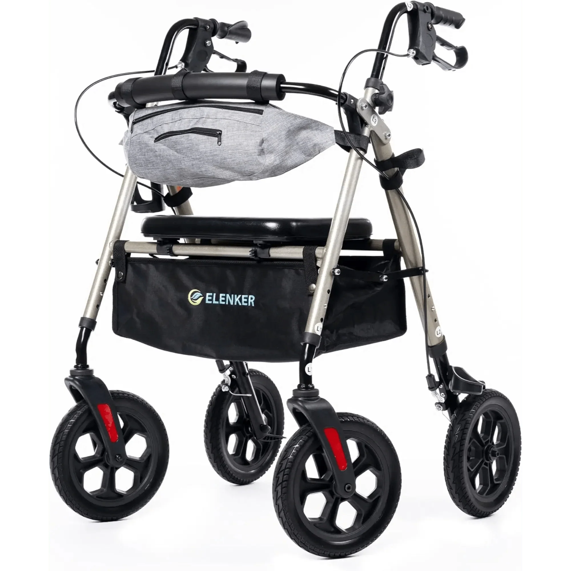 YF-9007E All-Terrain Dual-Brake Rollator Walker 10