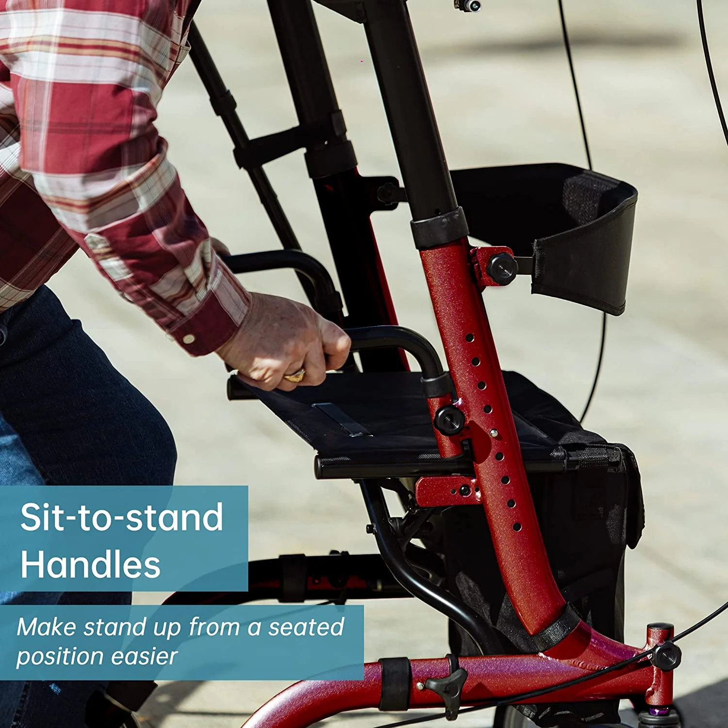 HFK-9210KDB-3 Dual-Brake Lightweight Upright Walker 8