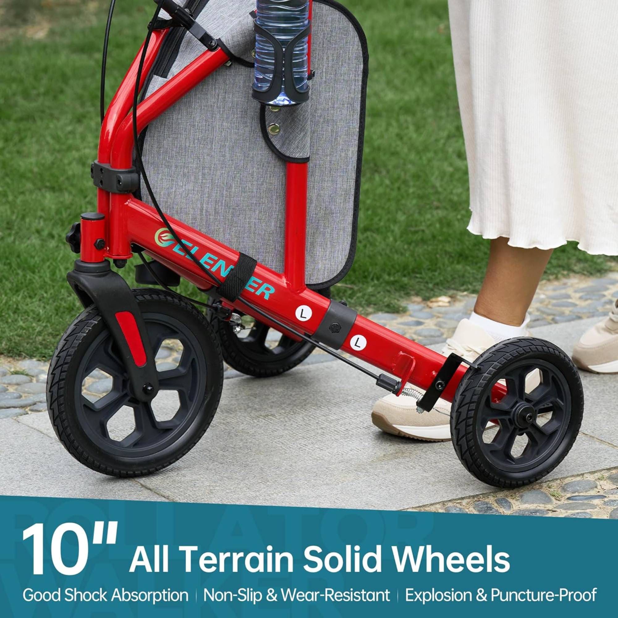 YF-9006B All-Terrain Portable Heavy Duty Rollator Walker 8
