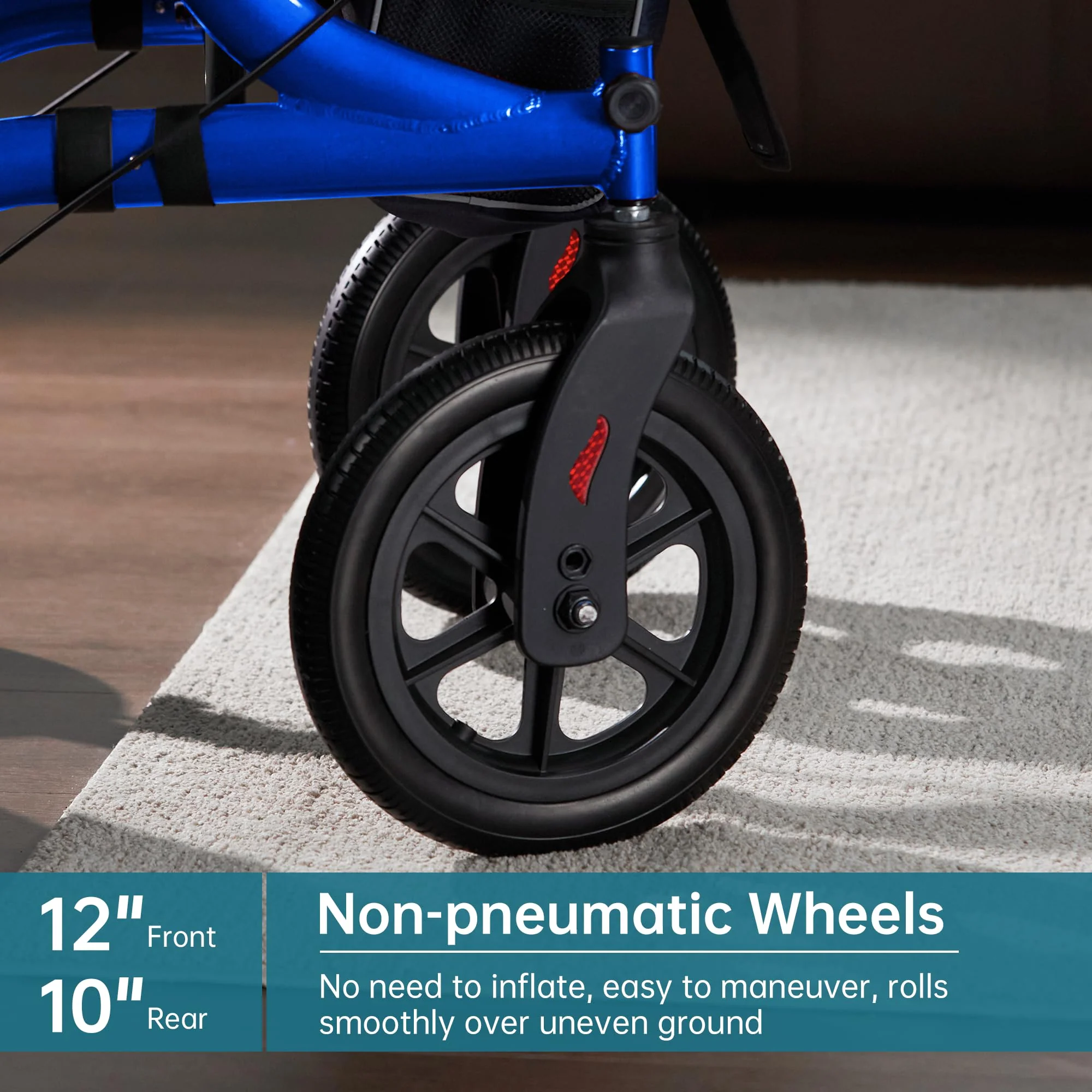 HFK-9210KDB All Terrain Dual-Brake Rollator Walker 10